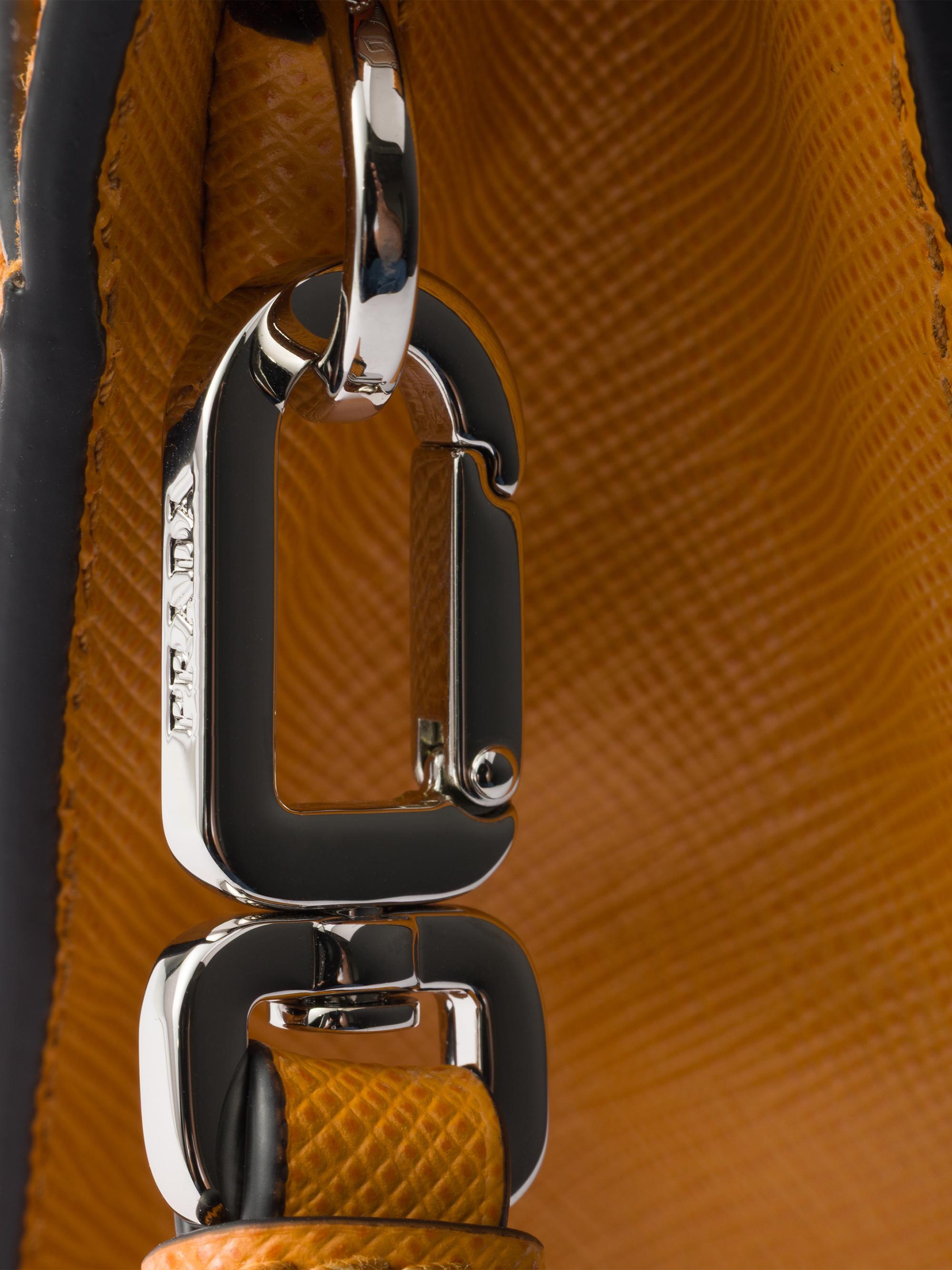 Prada Men's Saffiano Leather Pouch - Orange | Thumbnail 5