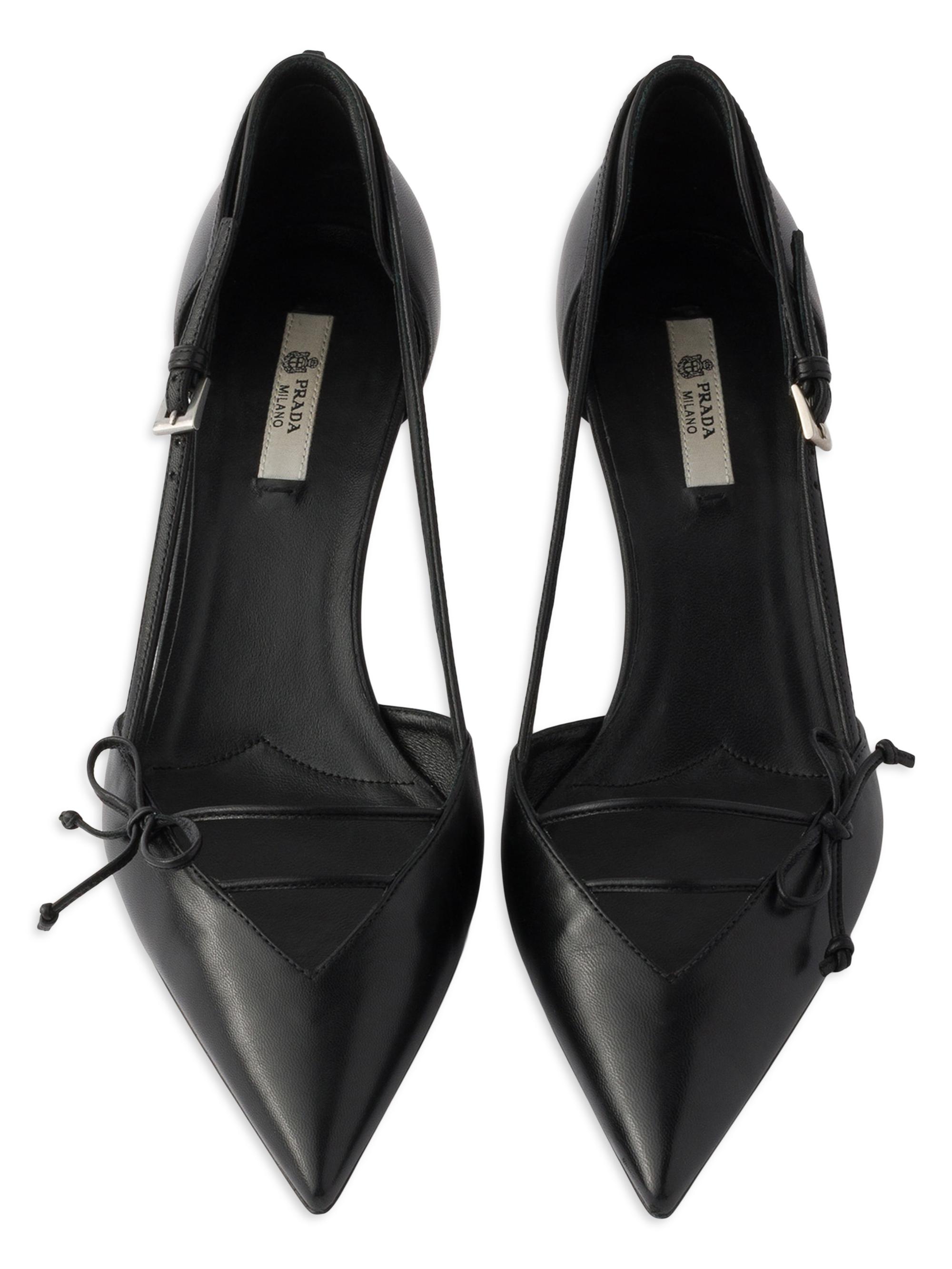 Prada Open-Side Leather Pumps | Saks Fifth Avenue