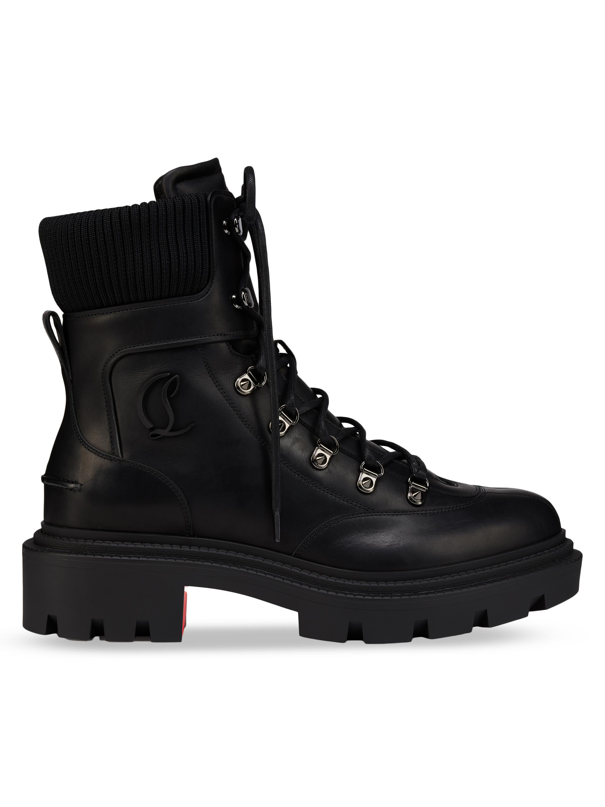 Christian Louboutin Armandine College Leather Lace-Up Booties