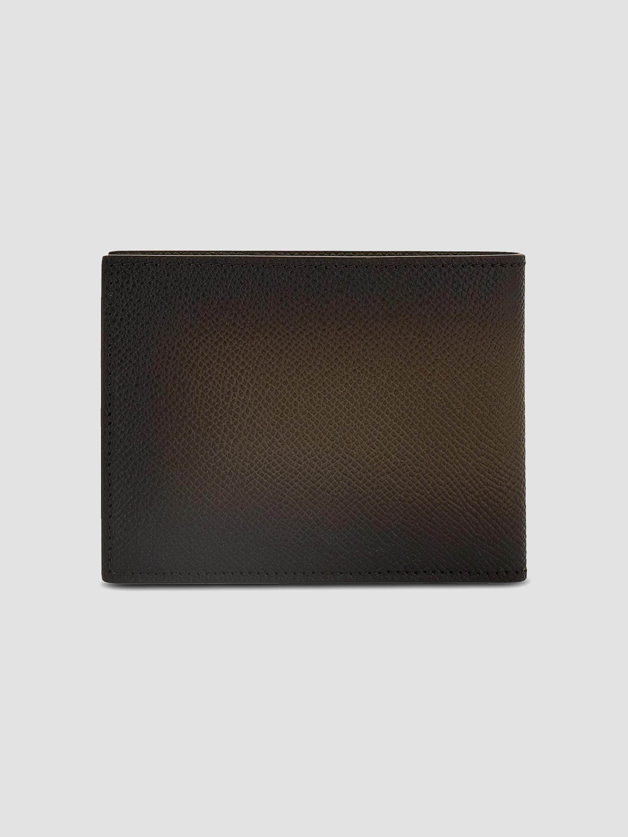 FERRAGAMO Men's Gancio Leather Card Case - Olive Nero | Thumbnail 4