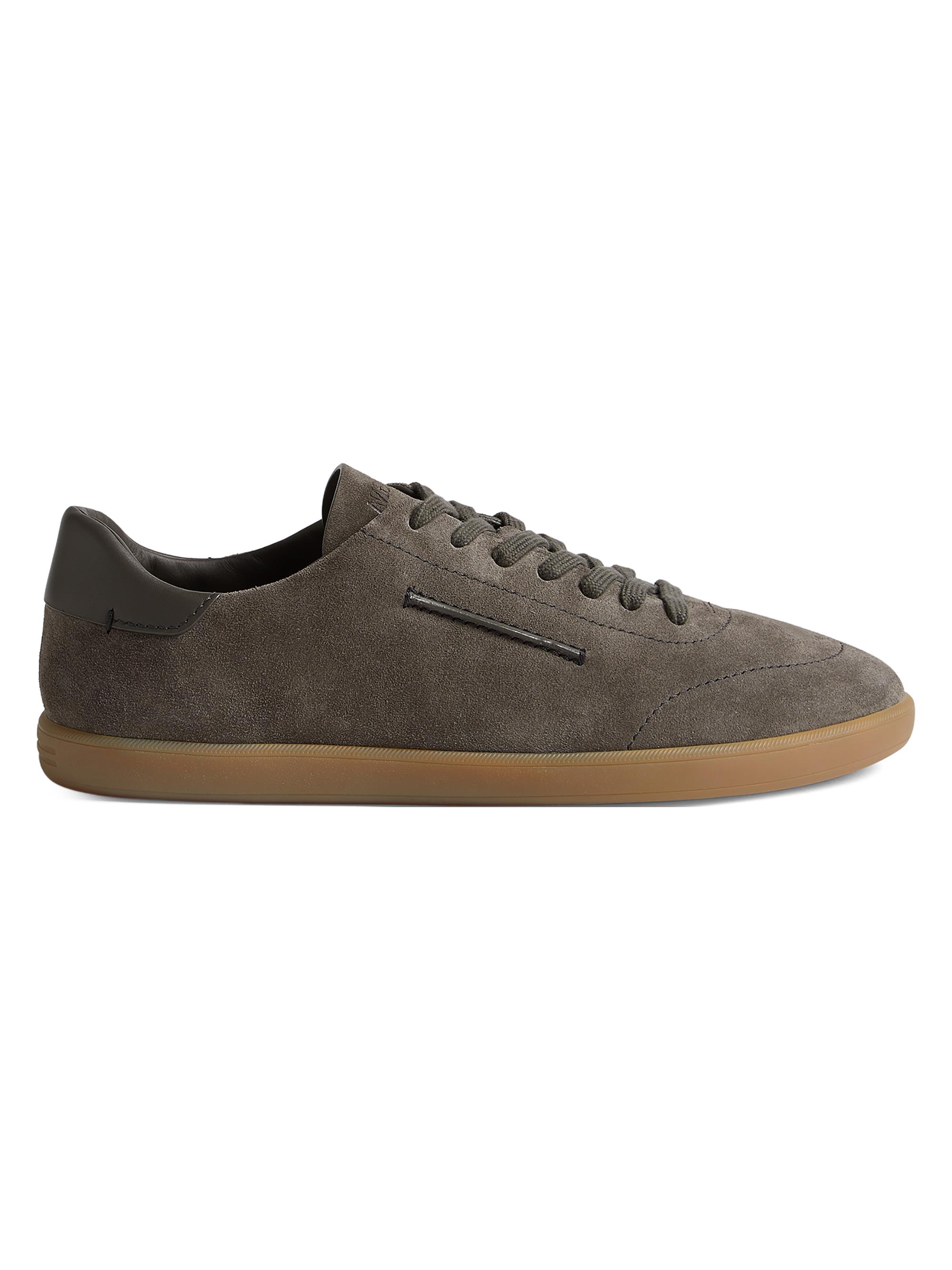 ZEGNA Men's 232 Suede Sneakers - Dark Taupe