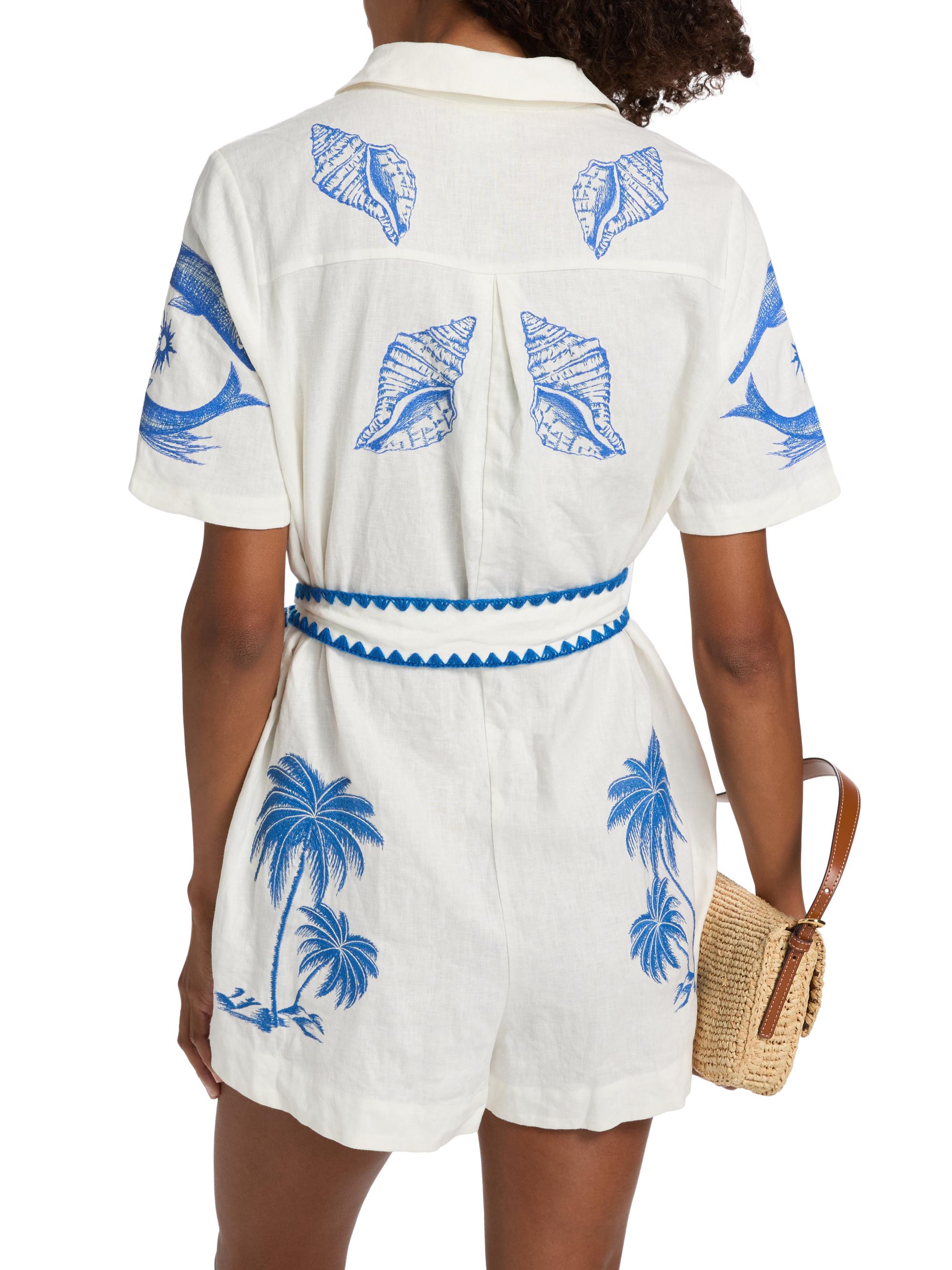 Farm Rio Brasil Vintage Embroidered Romper | Saks Fifth Avenue