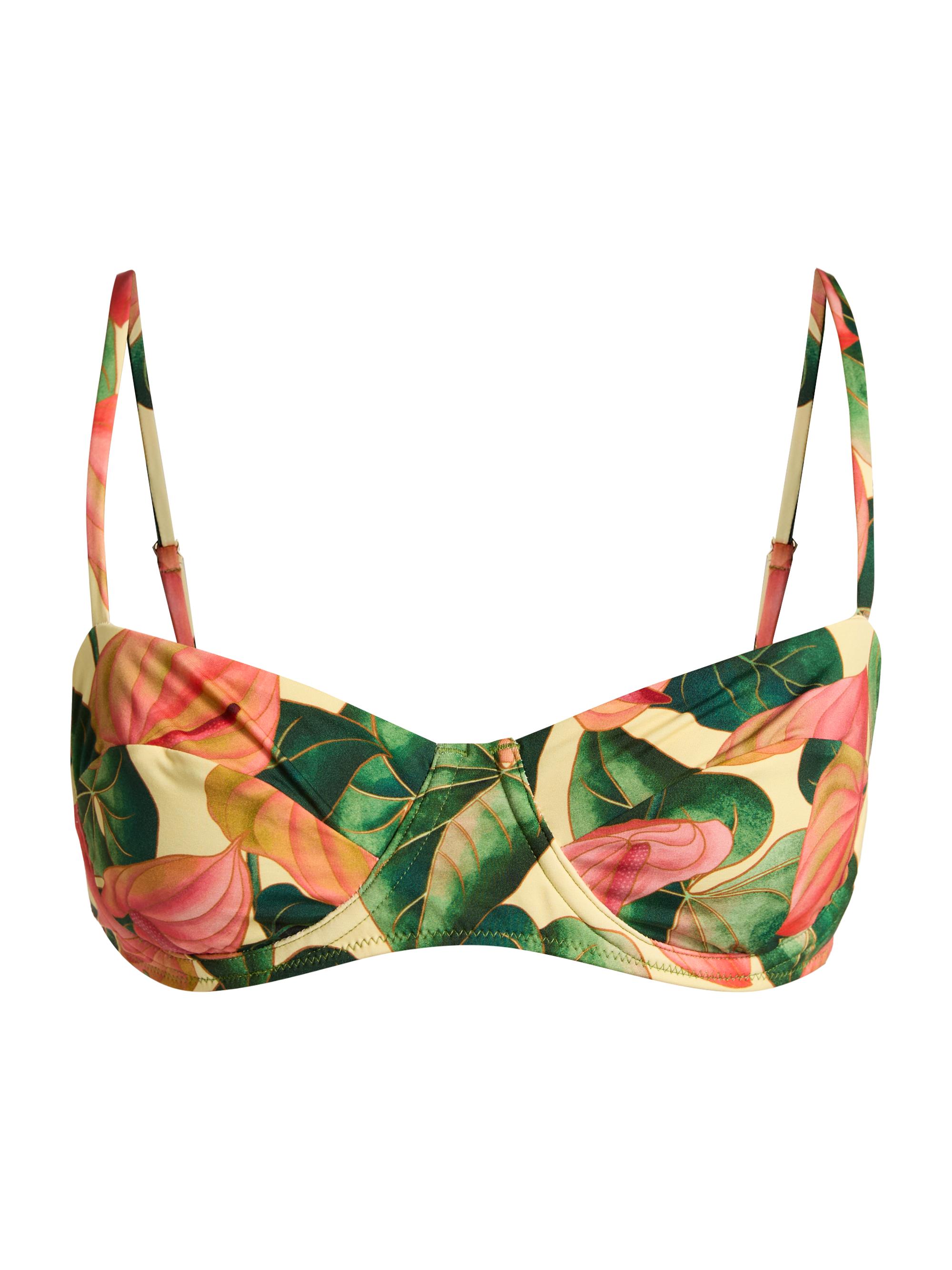 Farm Rio Women's Anturium Underwire Bikini Top - Golden Yellow