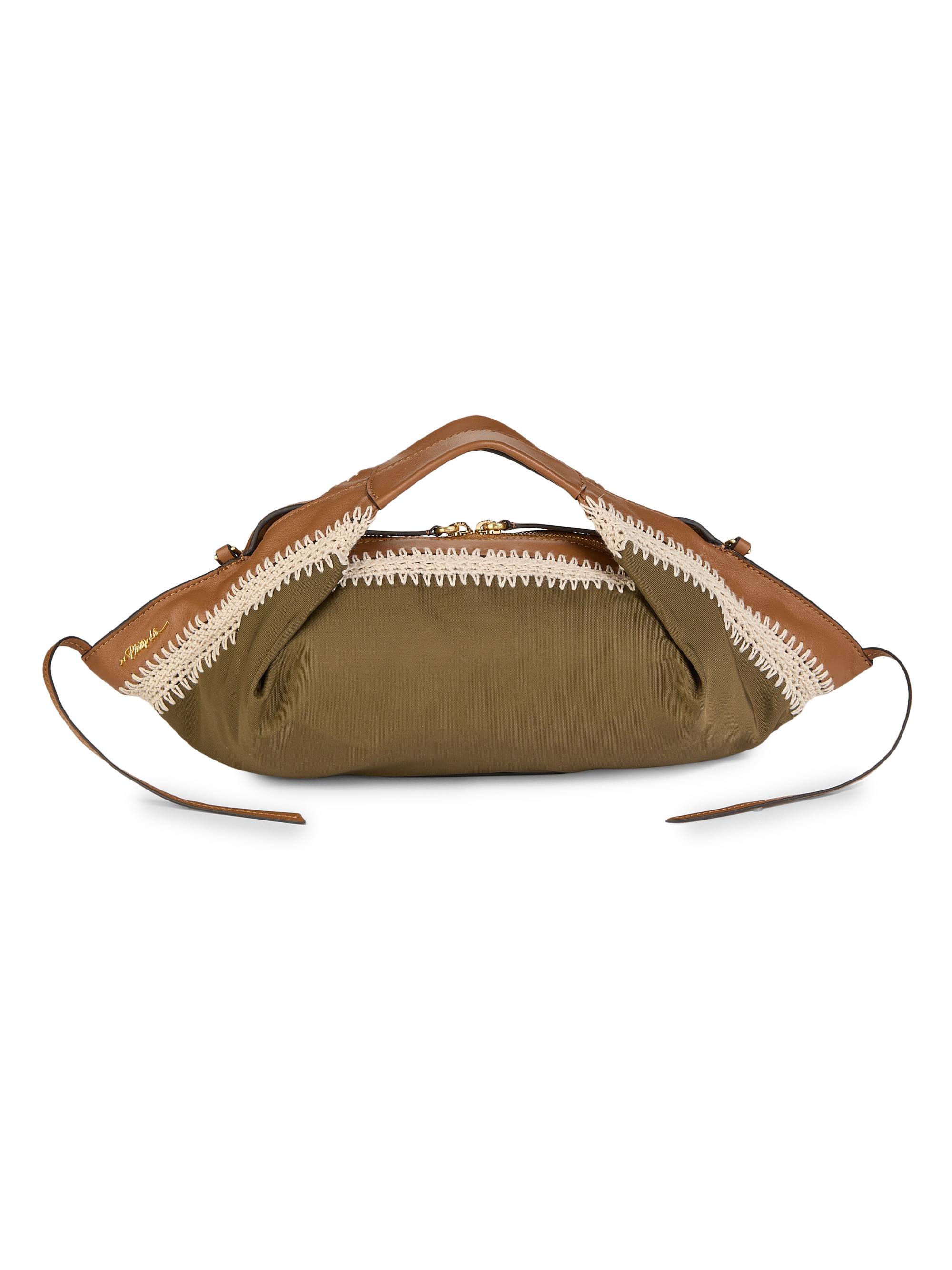 3.1 Phillip Lim Women's Luna Mini Contrast-Stitch Crossbody Bag - Mushroom