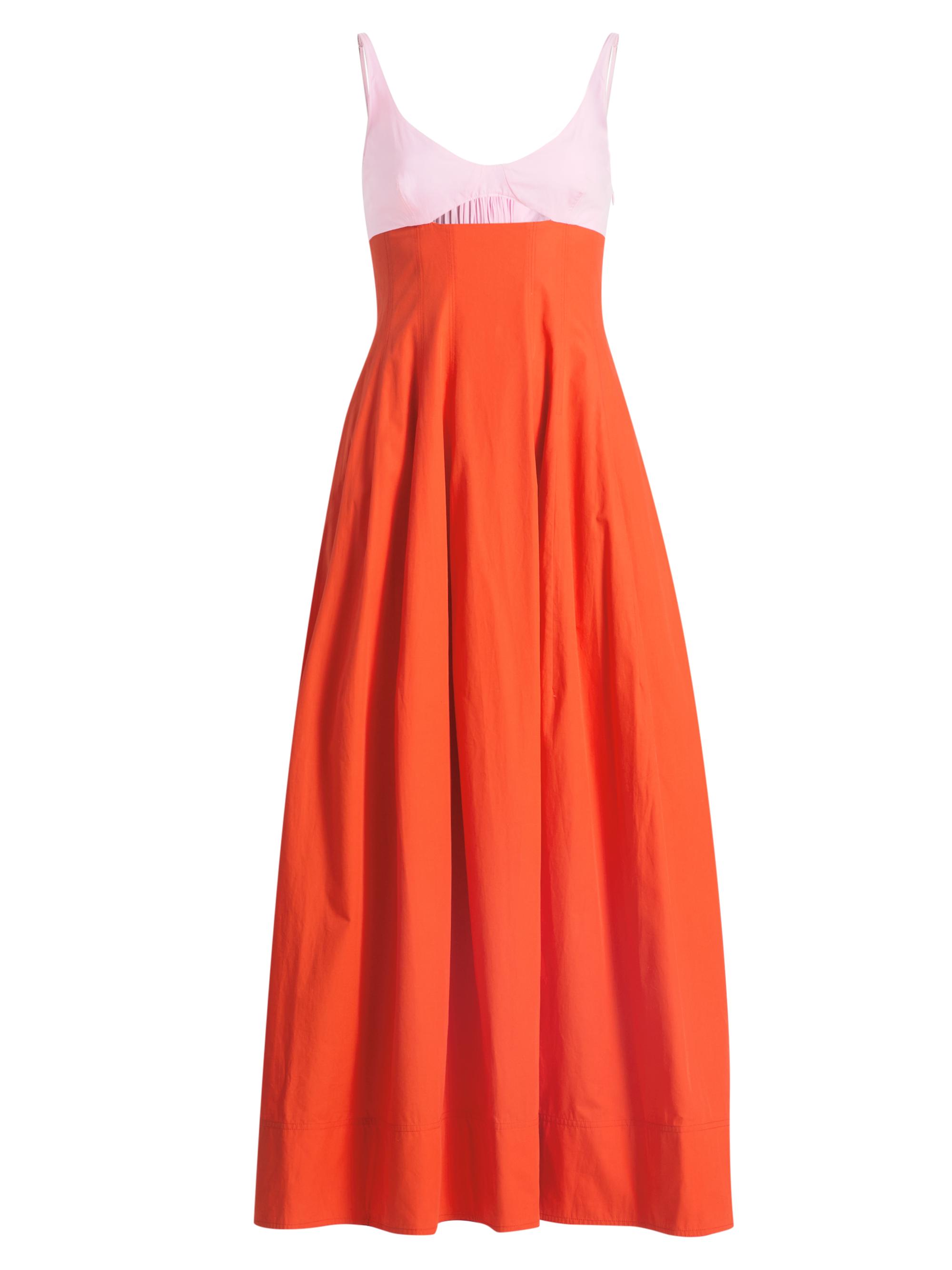 SIMKHAI Women's Maddy Cotton-Blend A-Line Midi-Dress - Lobster Multi