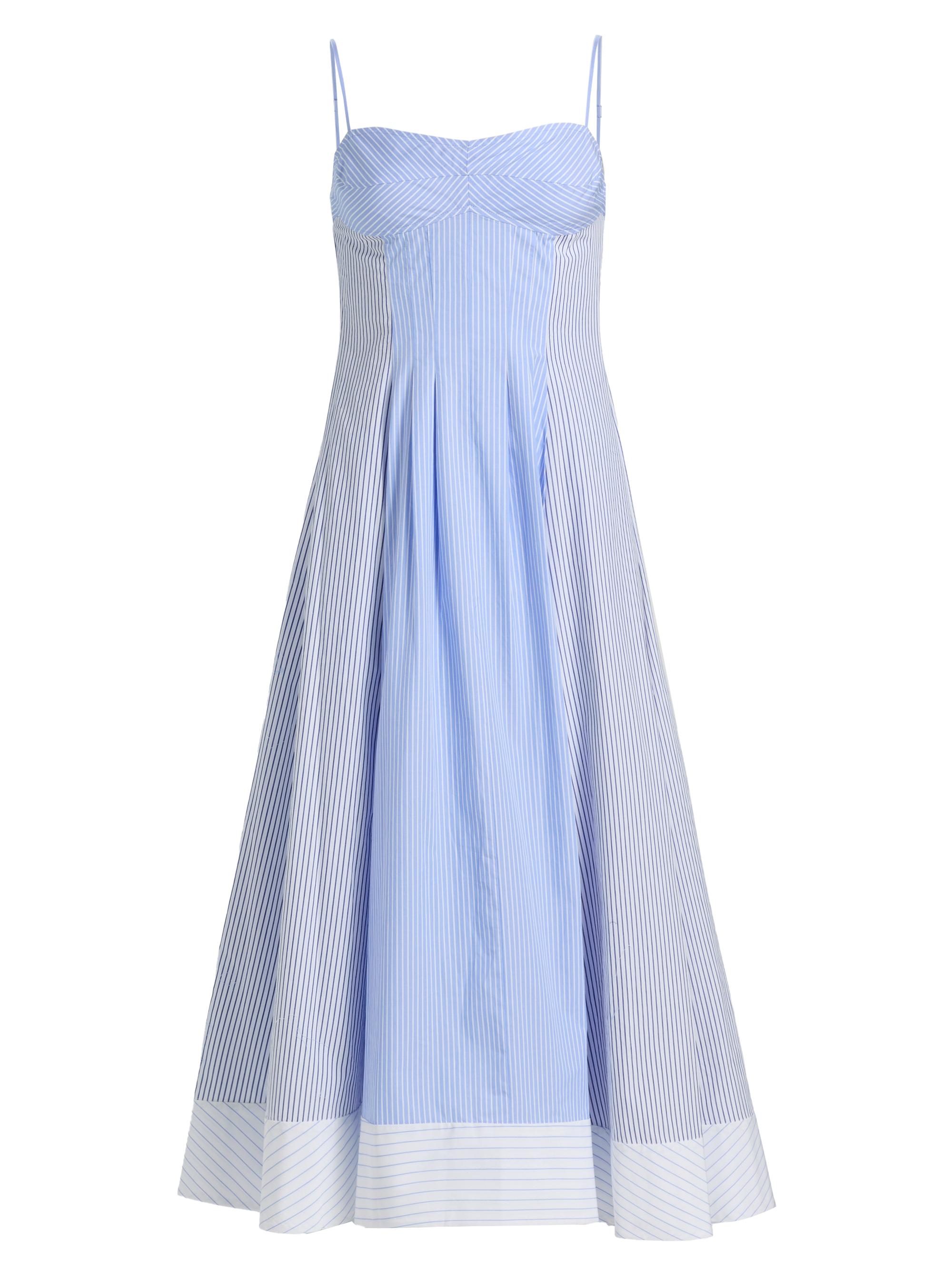 SIMKHAI Women's Chamberlain Cotton Mixed Stripe Midi-Dress - Periwinkle Multi Stripe