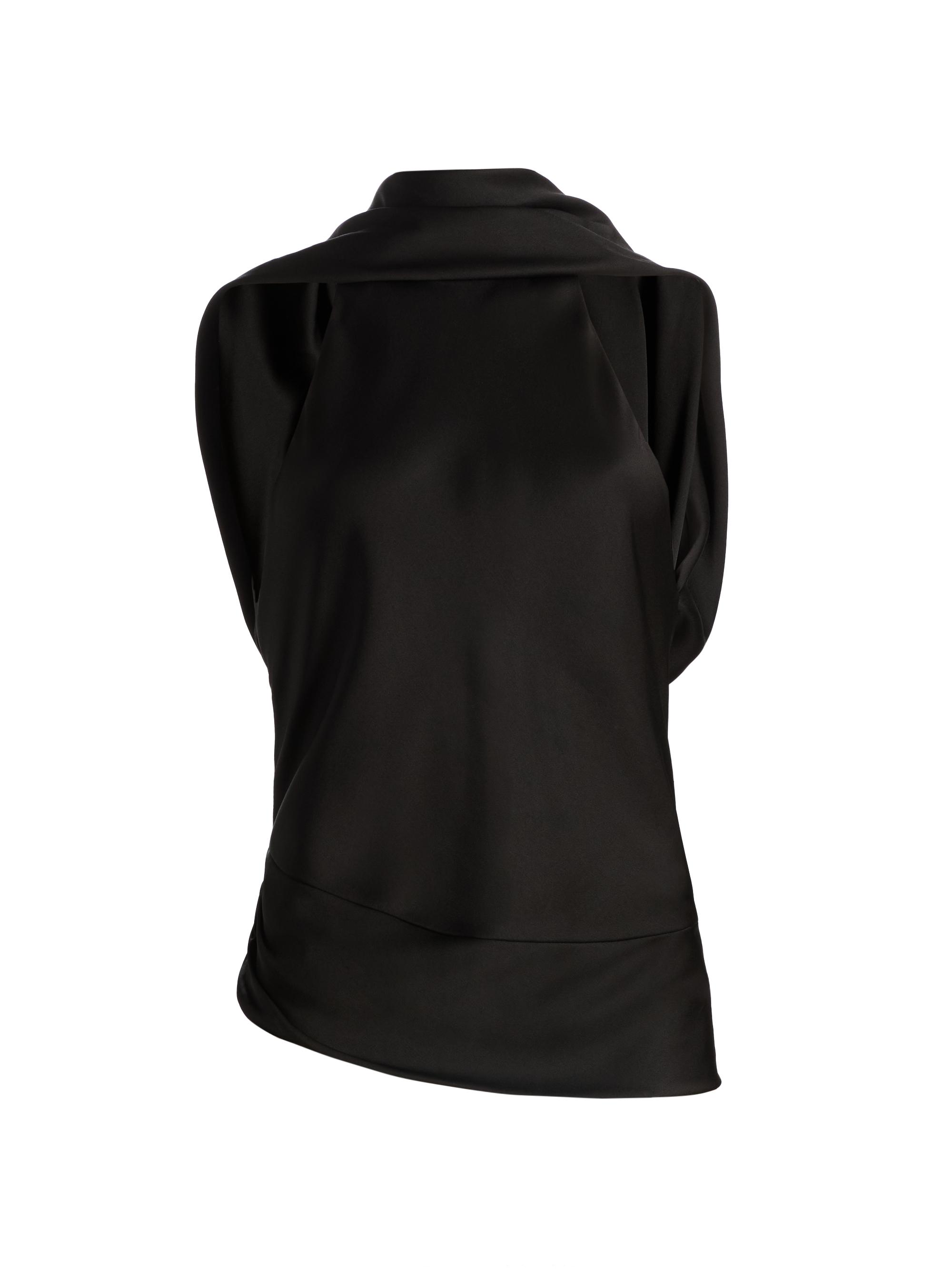 SIMKHAI Women's Samira Satin Cape Top - Black
