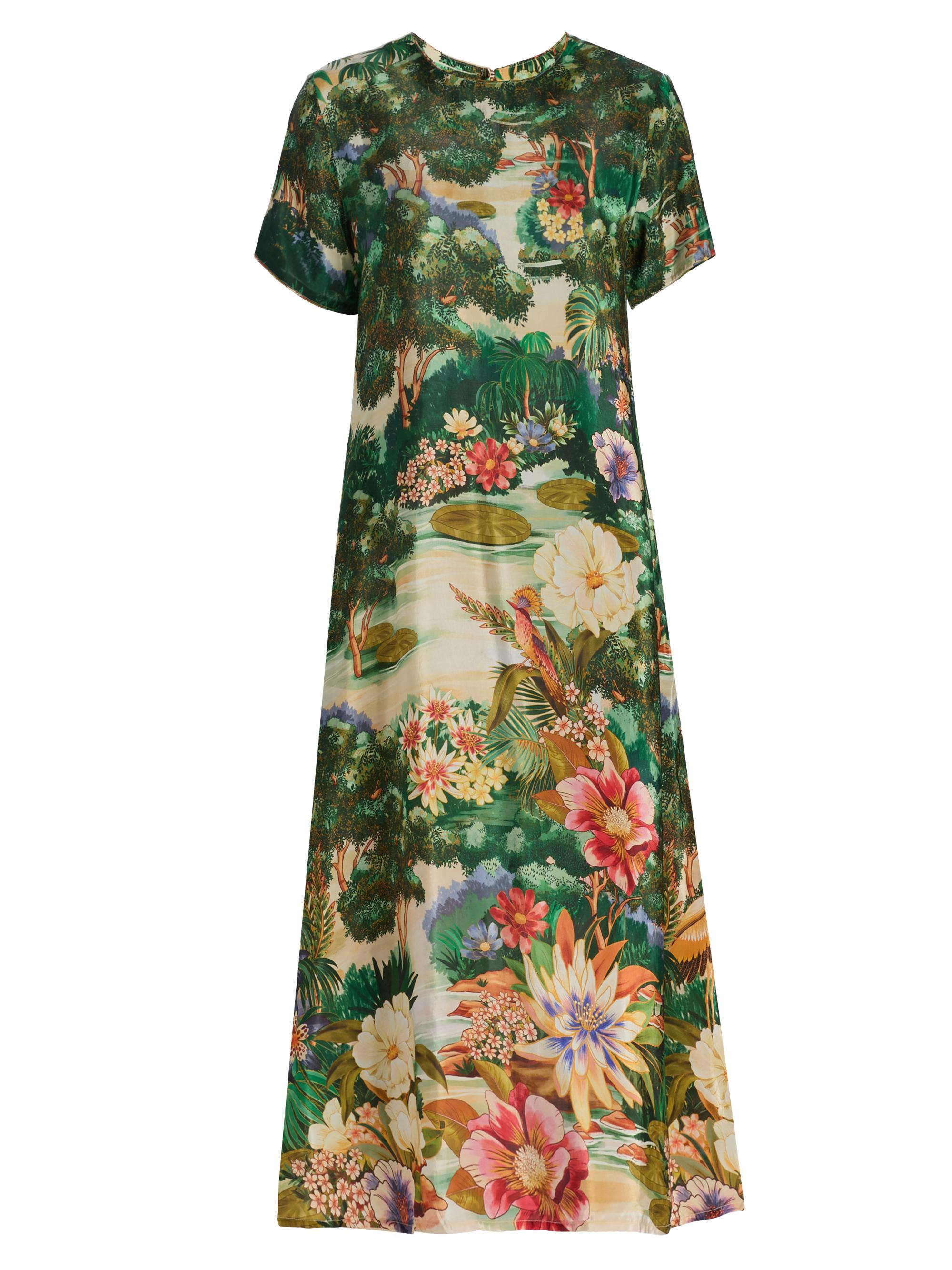 Farm Rio Women's Garden-Print A-Line Maxi Dress