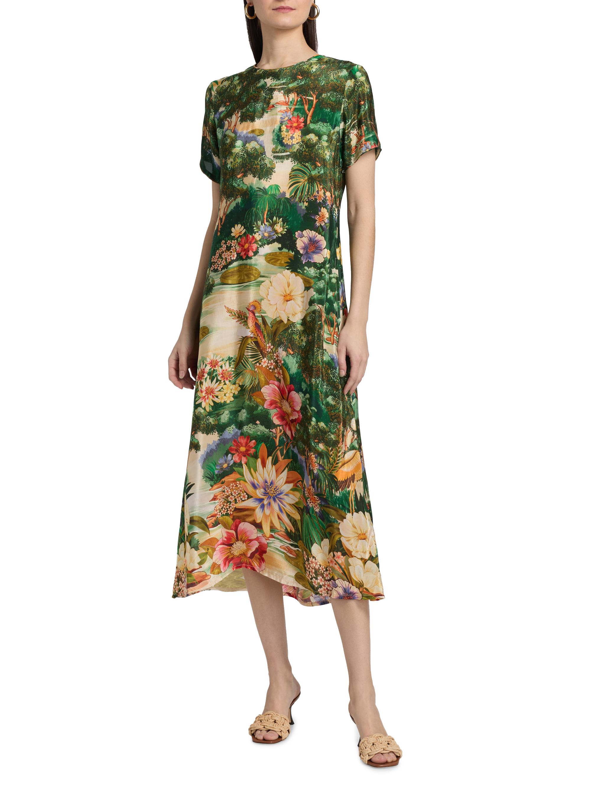 pop print a line dress farm rio FARM Rio | Dresses | Farm Rio Sleeveless Patchwork Pop Mixed Print A Line  Midi Flowing Dress Sz S