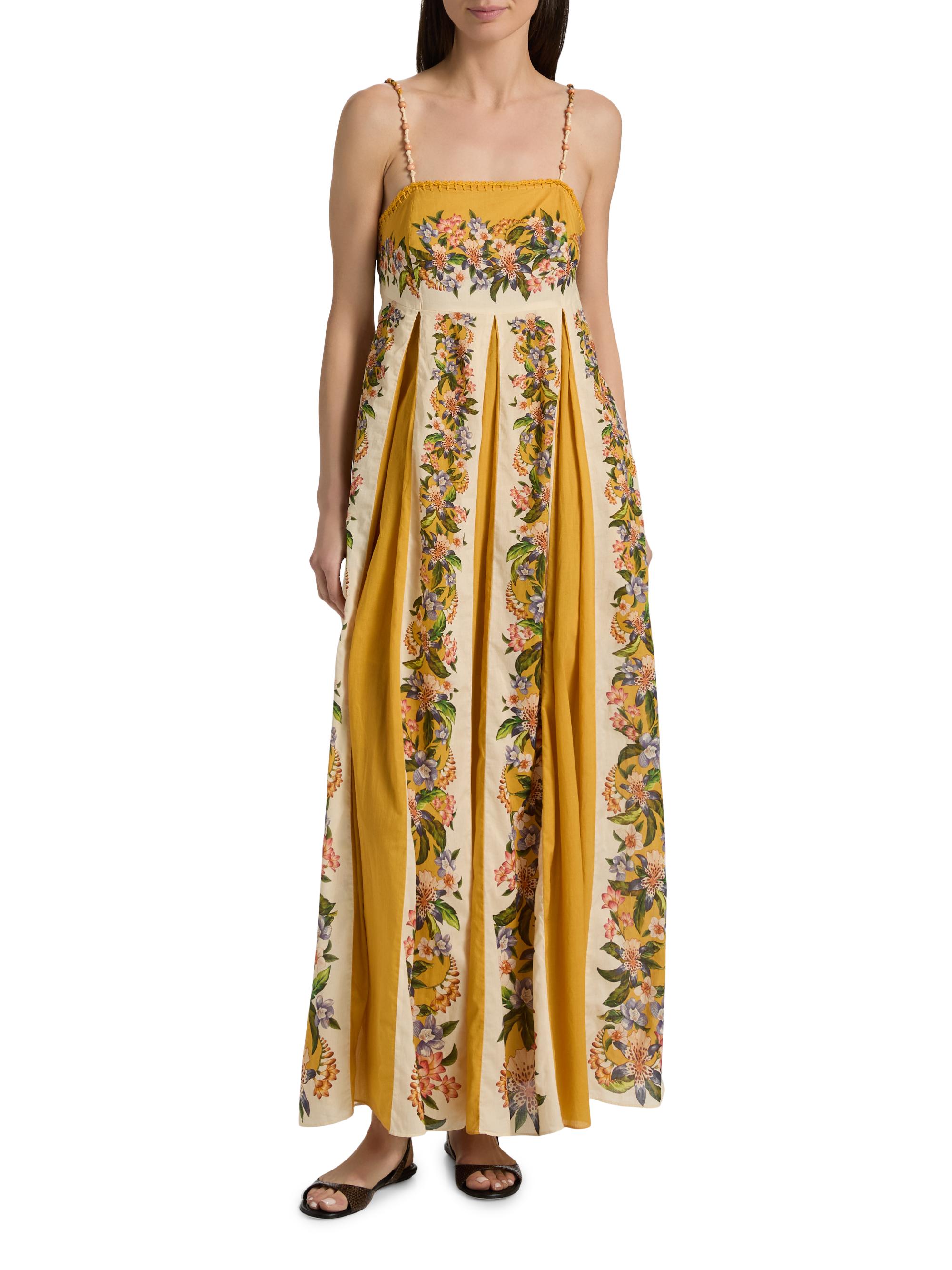 Farm Rio Hilo Striped Cotton A-Line Maxi Dress | Saks Fifth Avenue