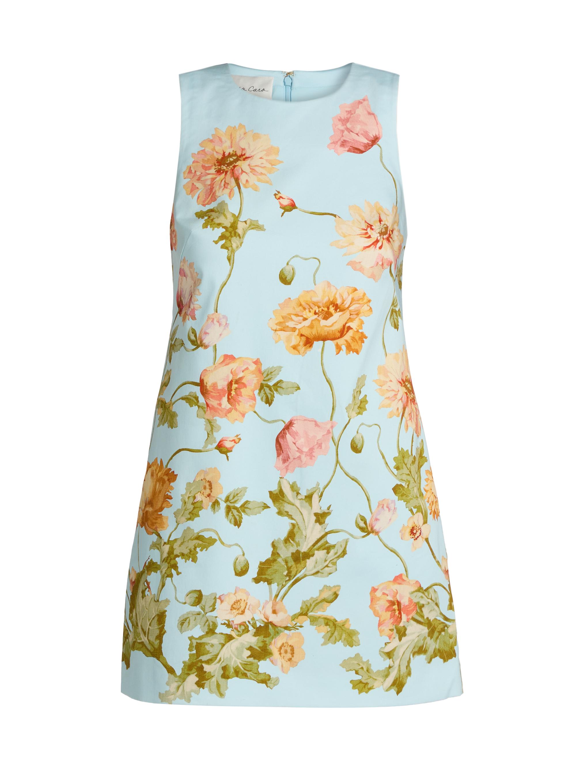 Cara Cara Women's Mackenzie Floral Cotton Shift Dress - Lockwood Flora Sky