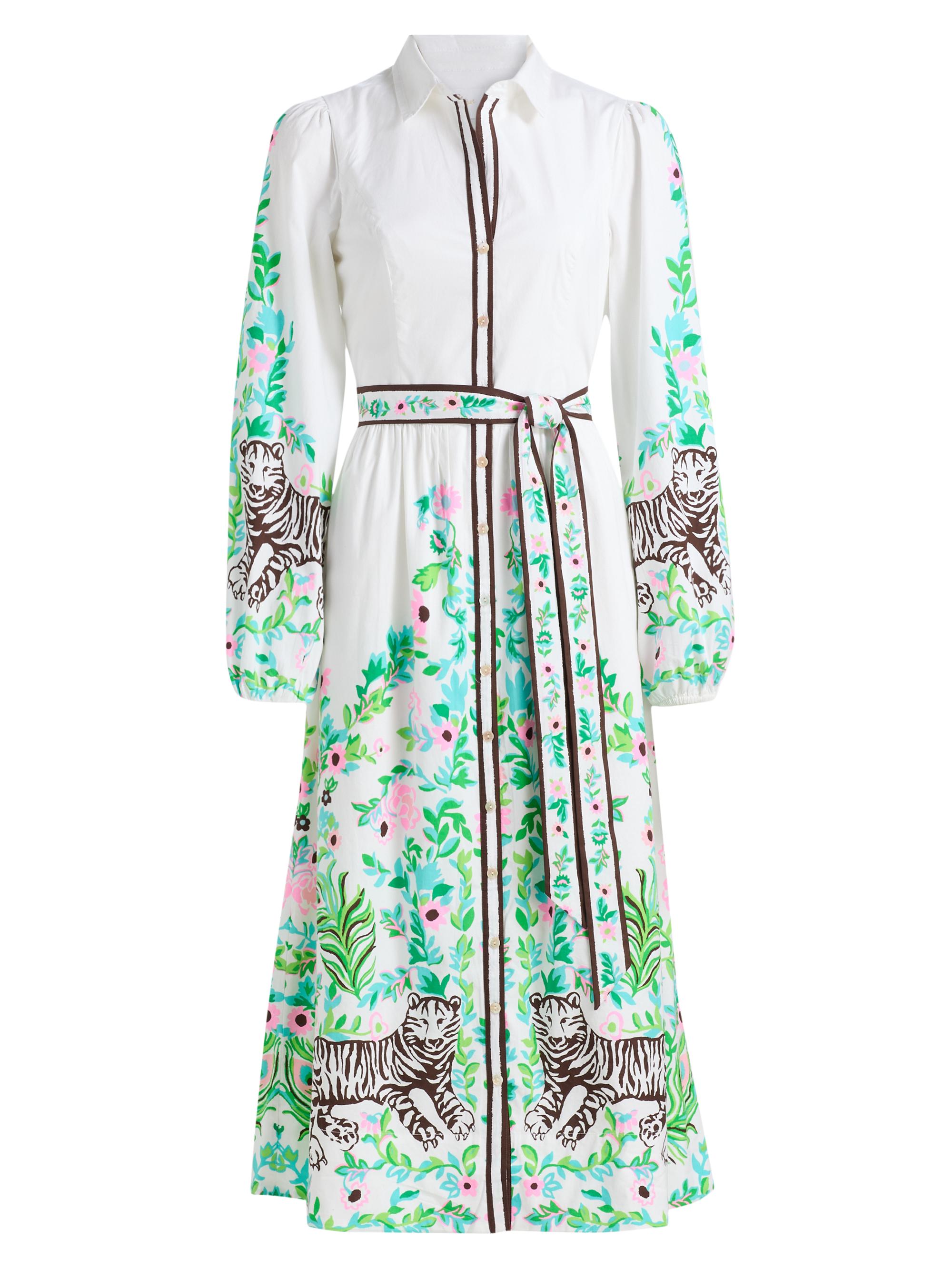 Lilly Pulitzer Women's Luanne Stretch Midi Shirtdress - Resort White Royal