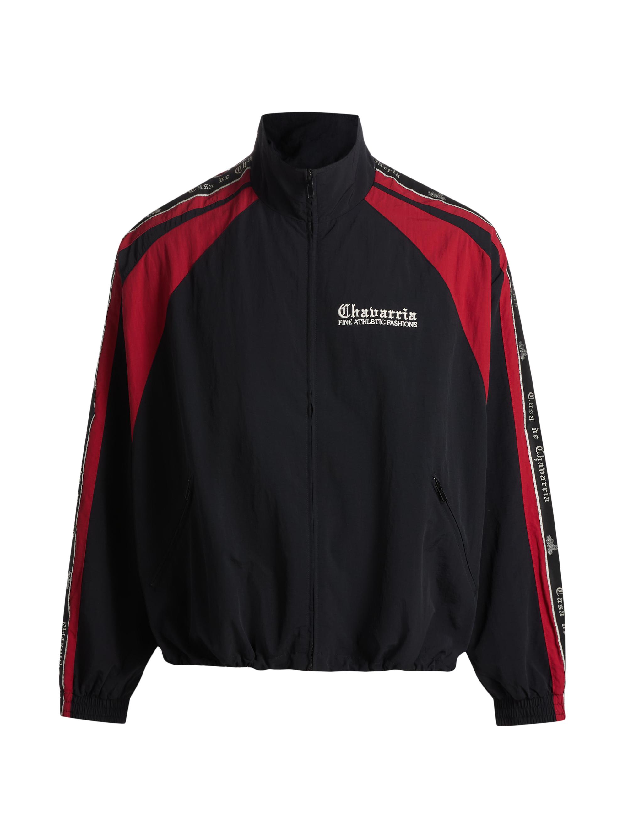 Willy Chavarria Men's Casa De Chavarria Tape Jacket - Black Red