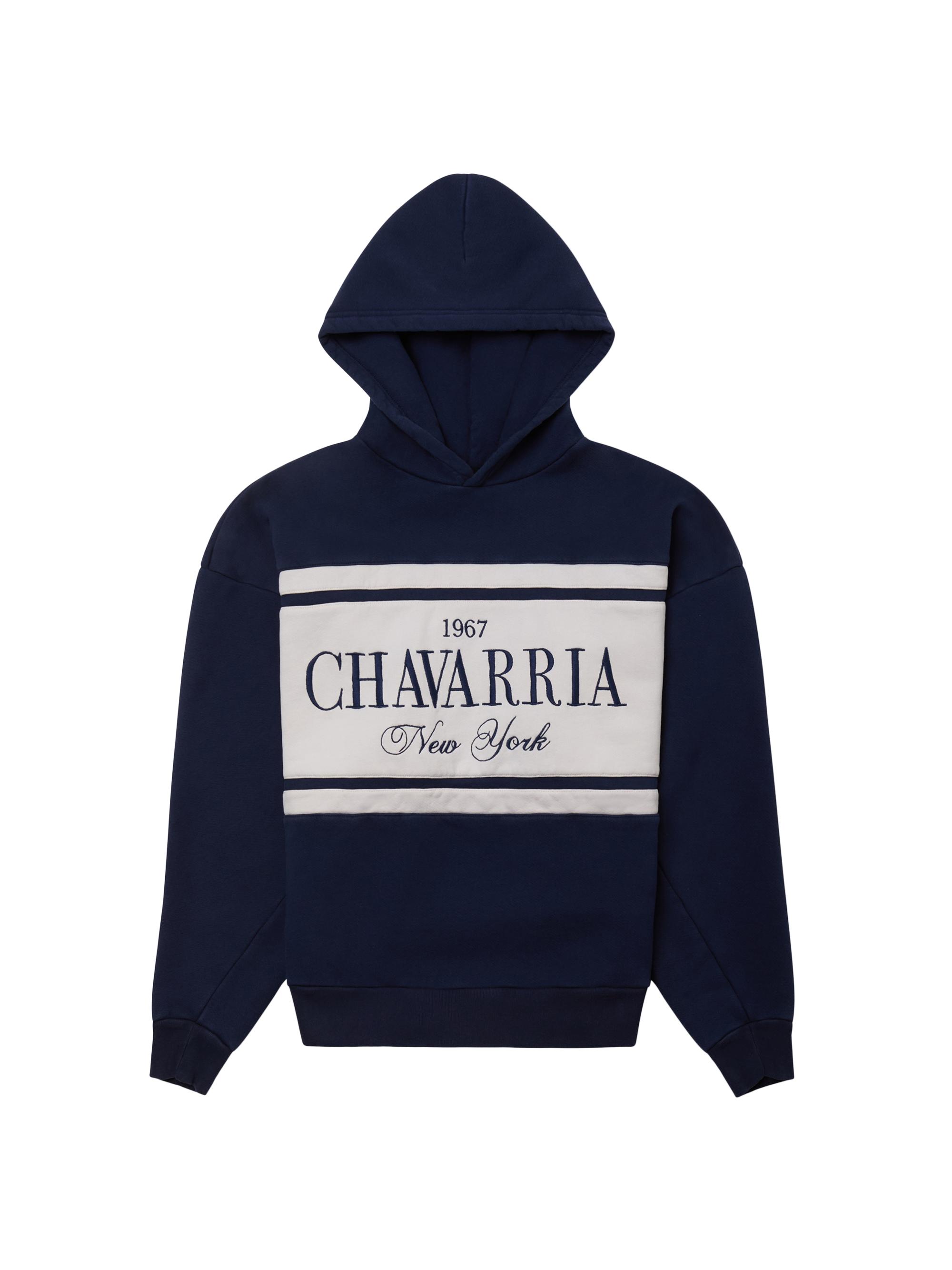 Willy Chavarria Men's Gilroy Logo Cotton Hoodie - Peacoat