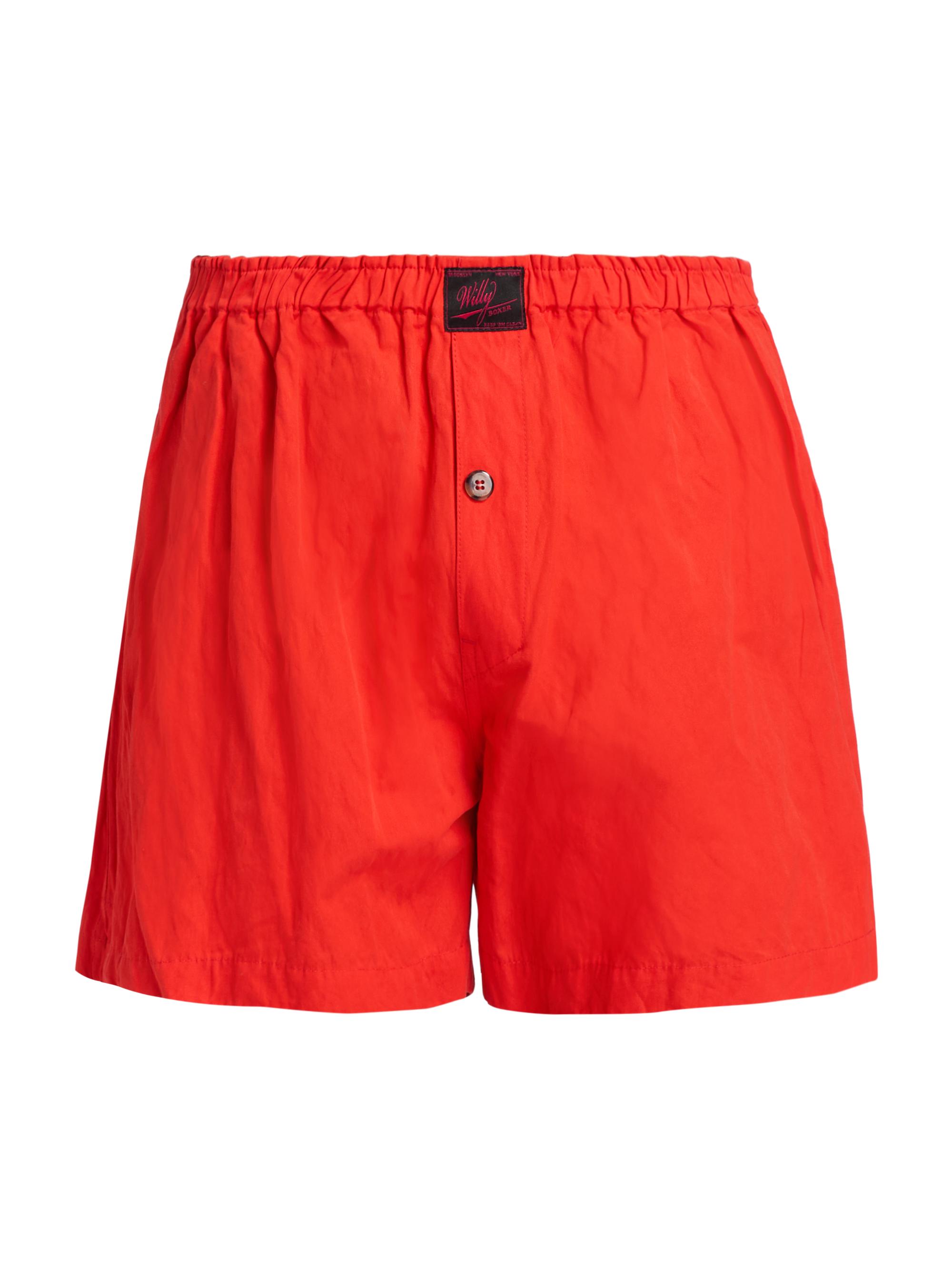 Willy Chavarria Men's Willy Cotton-Blend Boxer Shorts - Red Hot