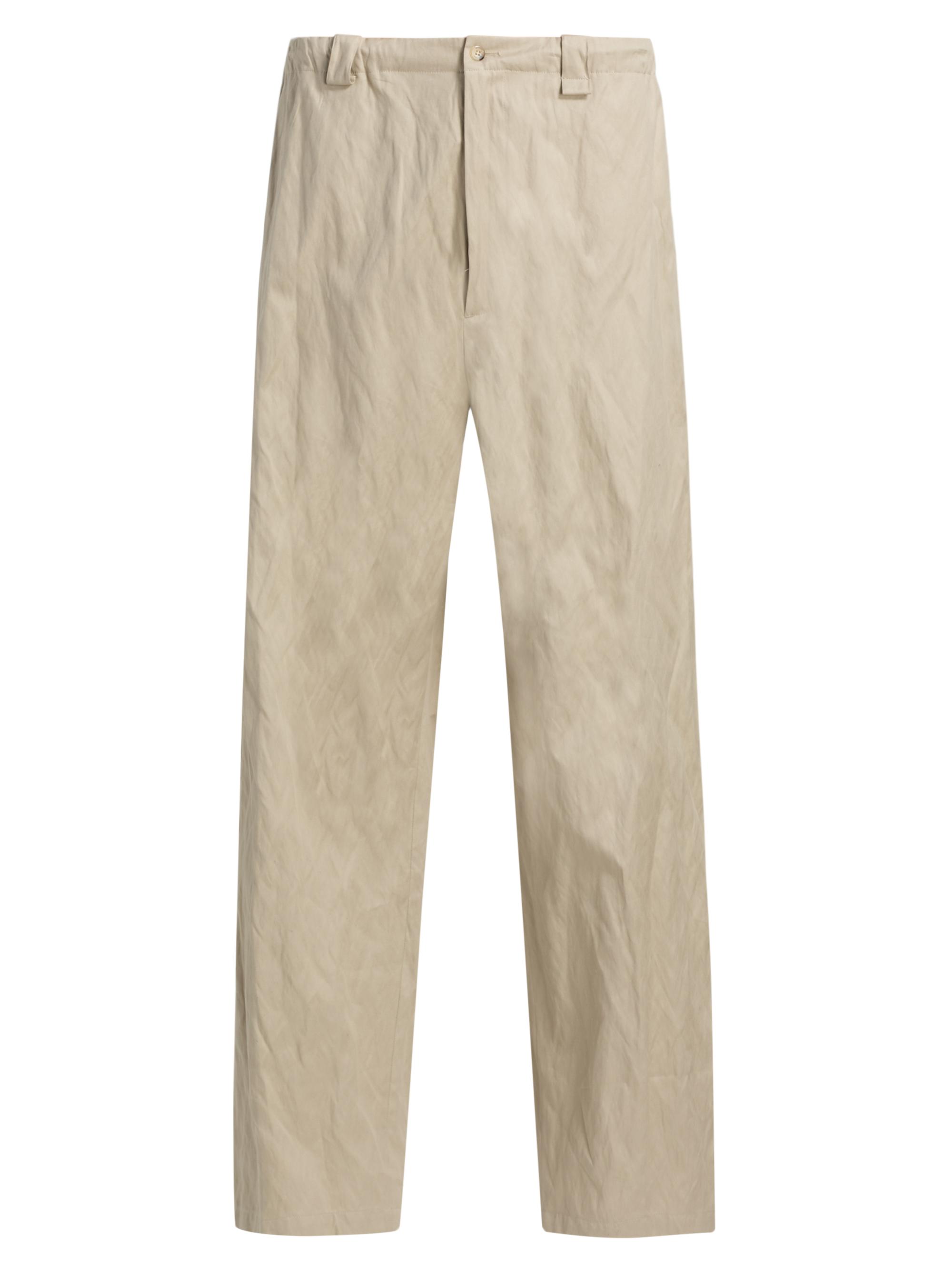 Willy Chavarria Men's Toluca Cotton-Blend Oversized Wide-Leg Pants - Stucco - Men's Clothing