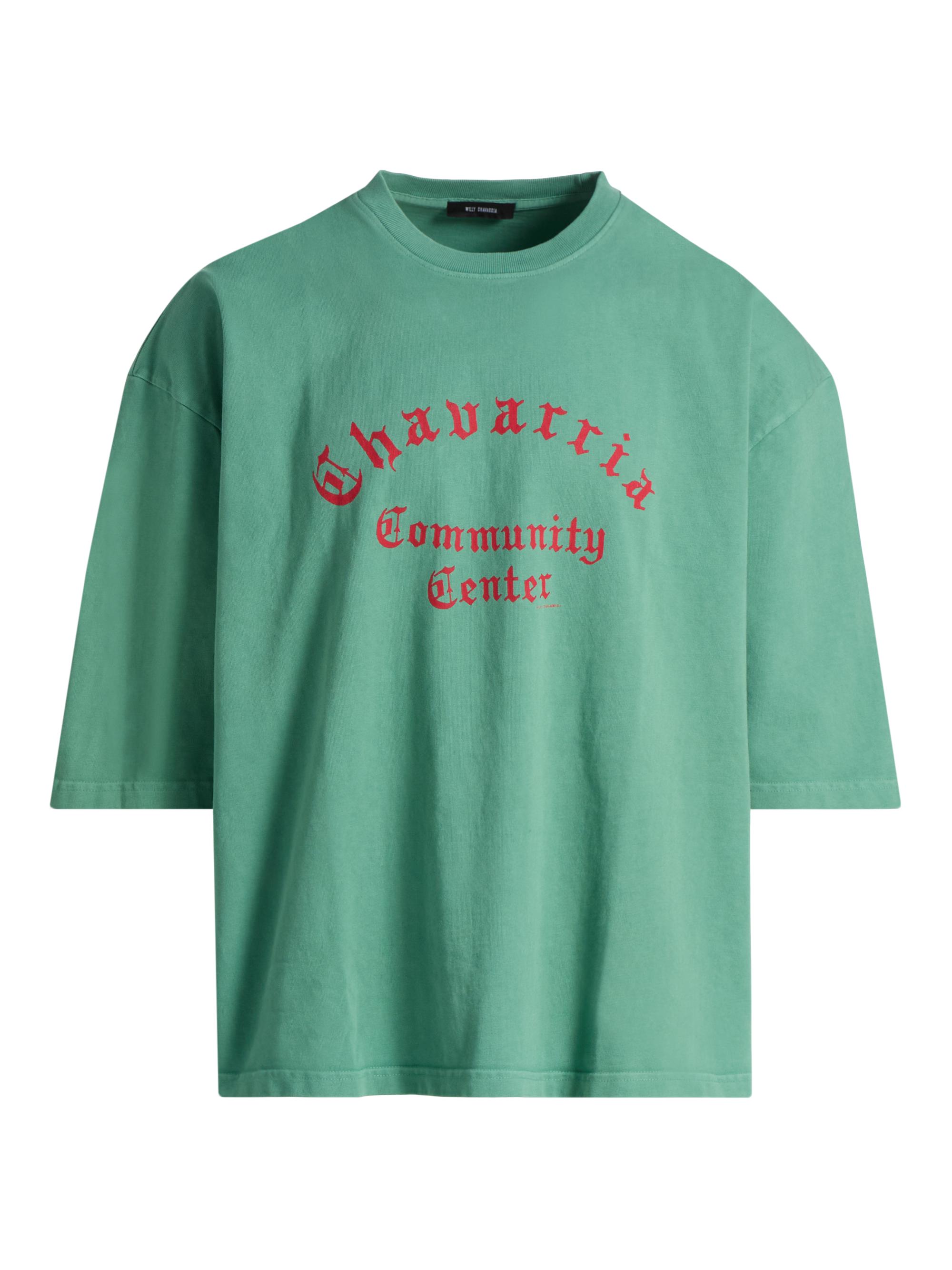 Willy Chavarria Men's Chavarria Community Center Buffalo T-Shirt - Uniform Green