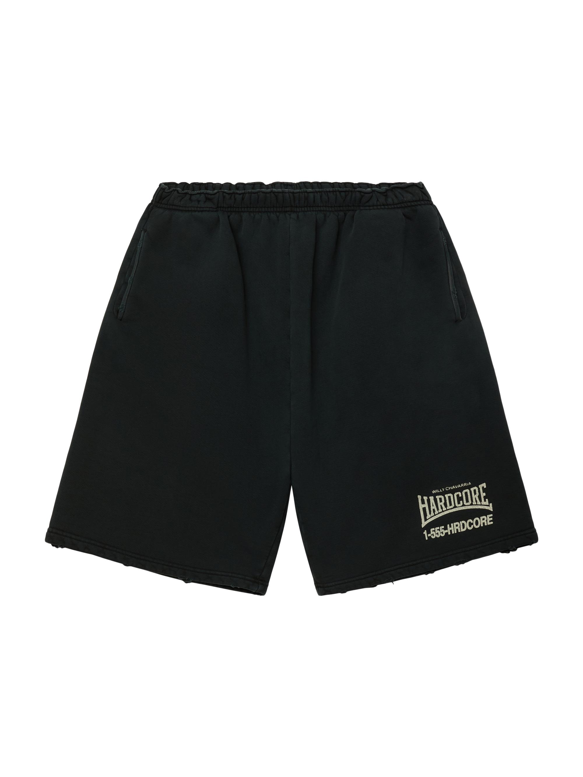 Willy Chavarria Men's Hardcore Buffalo Cotton Sweatshorts - Black