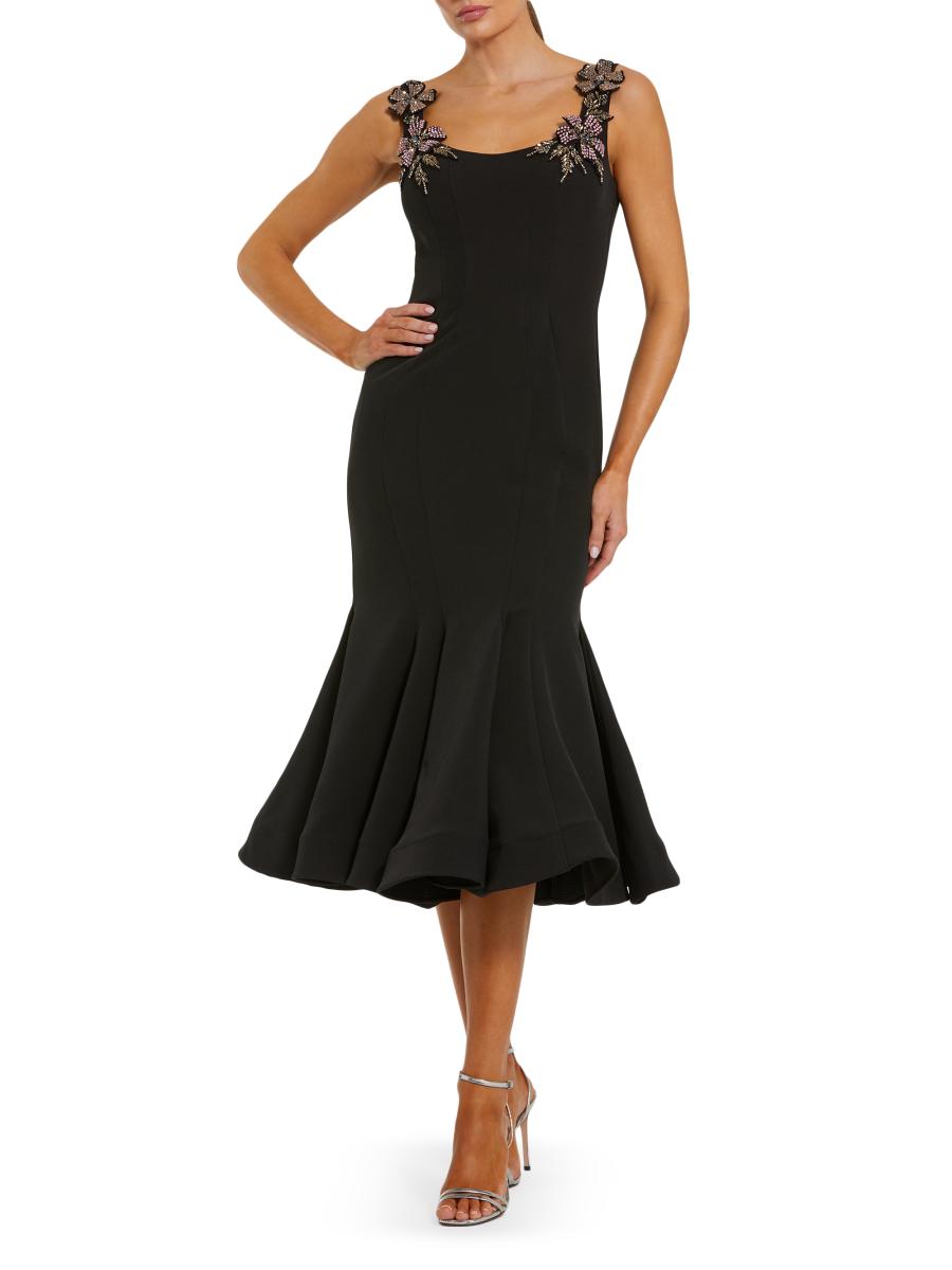 Mac Duggal Women's Embellished Trumpet Cocktail Dress In Black