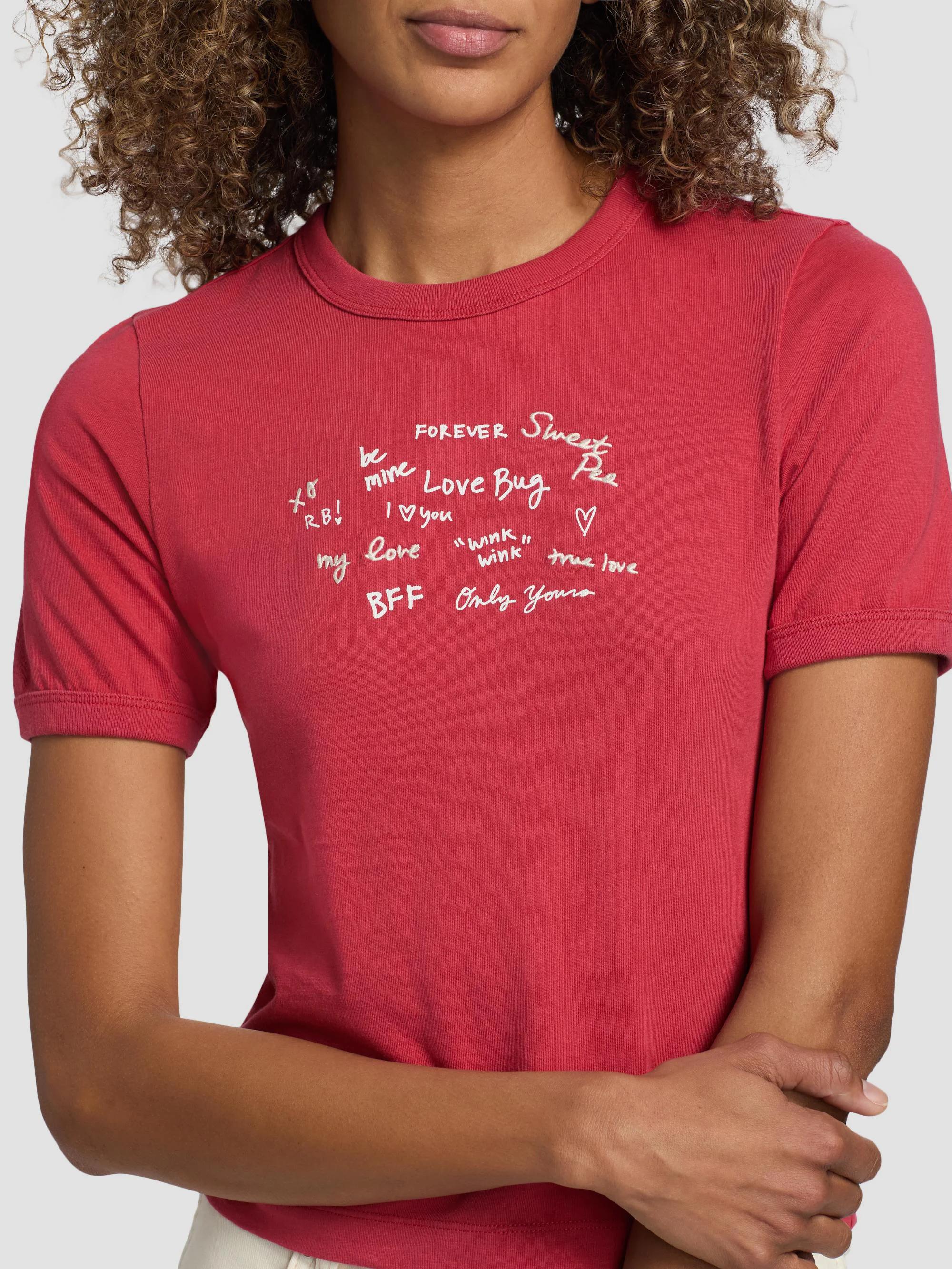 ❤︎ shop用・コメント覧 ❤︎ rag & bone Sweetheart Phrases Ringer T-Shirt | Saks Fifth Avenue