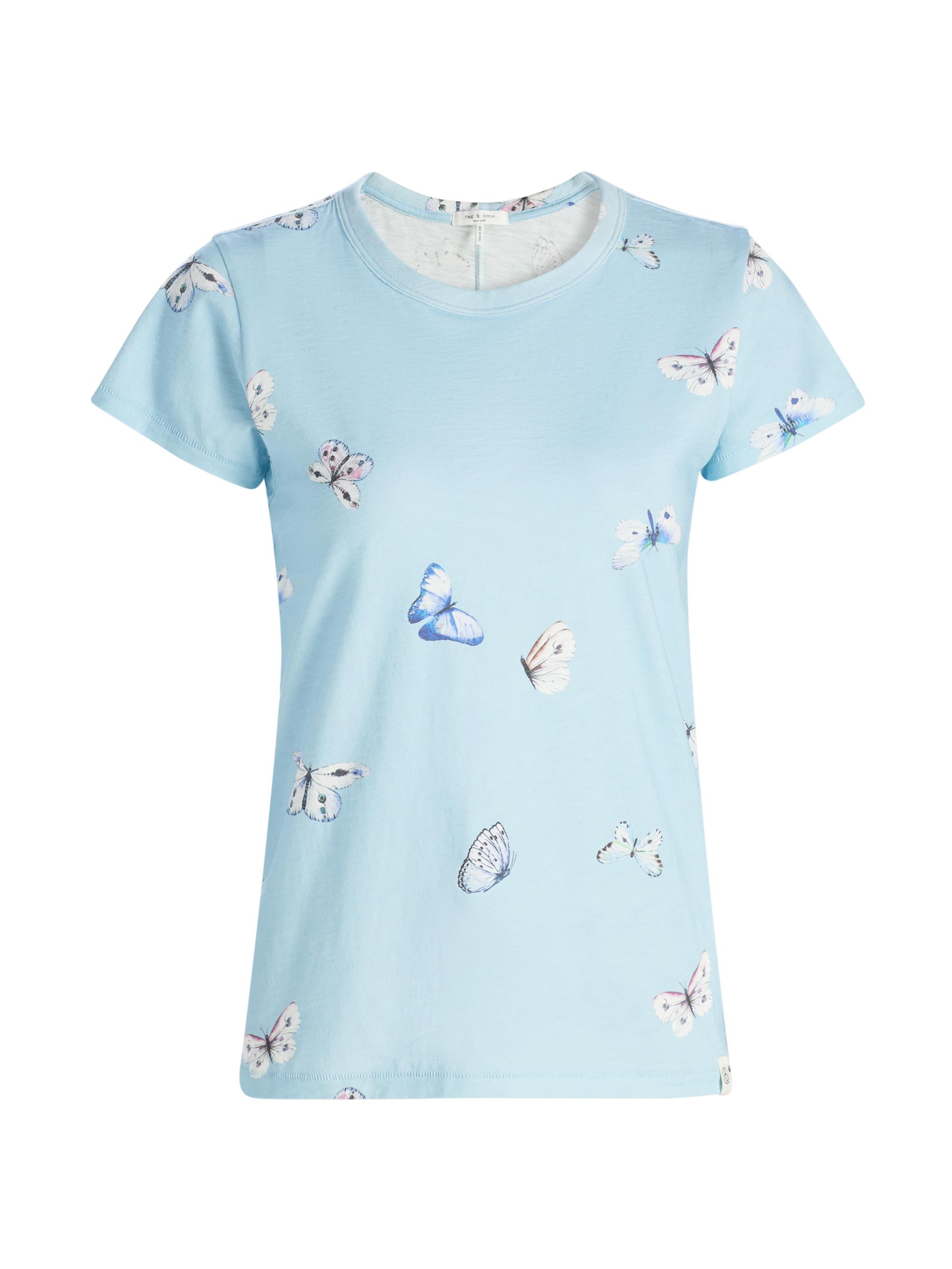 rag & bone Women's Tammy Butterfly T-Shirt - Light Blue Multi | Thumbnail 8