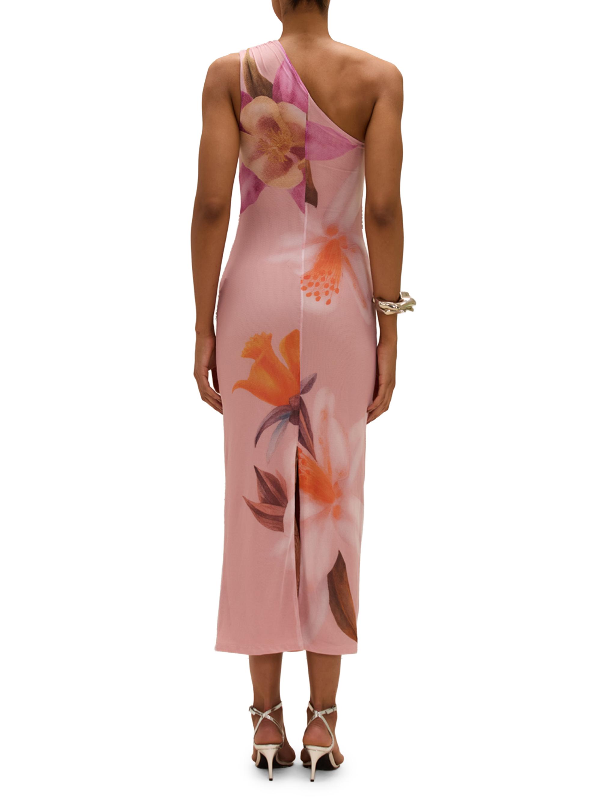 PatBO Women's Peony Floral One-Shoulder Maxi-Dress - Pink | Thumbnail 3