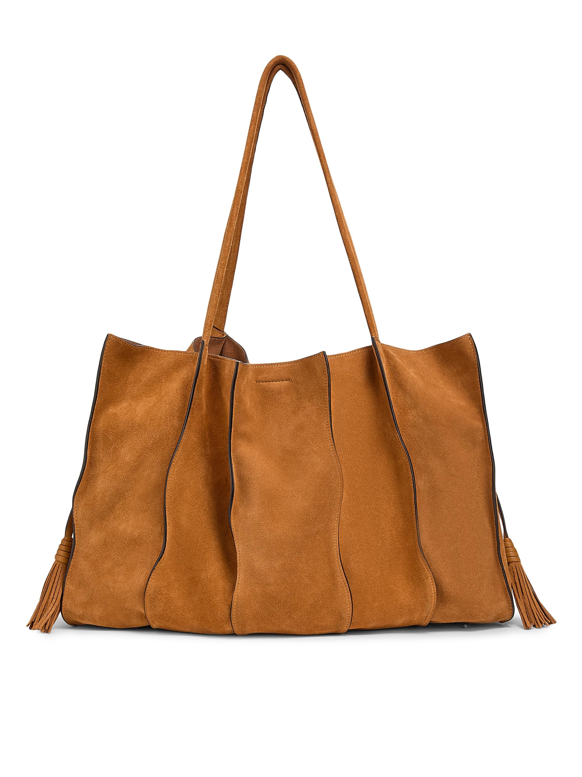 Ulla Johnson Women's Adria  Paneled Suede Tote Bag - Canyon