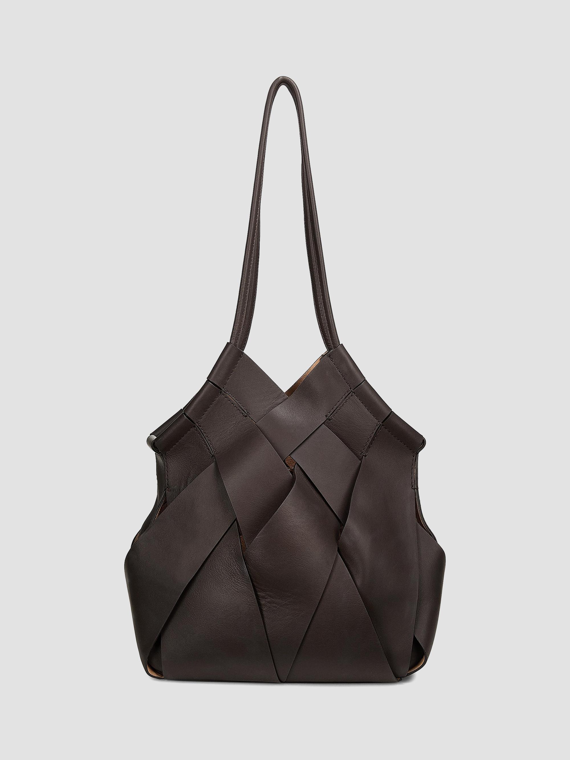 Ulla Johnson Women's Charlotte Basket-Weave Leather Shoulder Bag - Wenge | Thumbnail 7