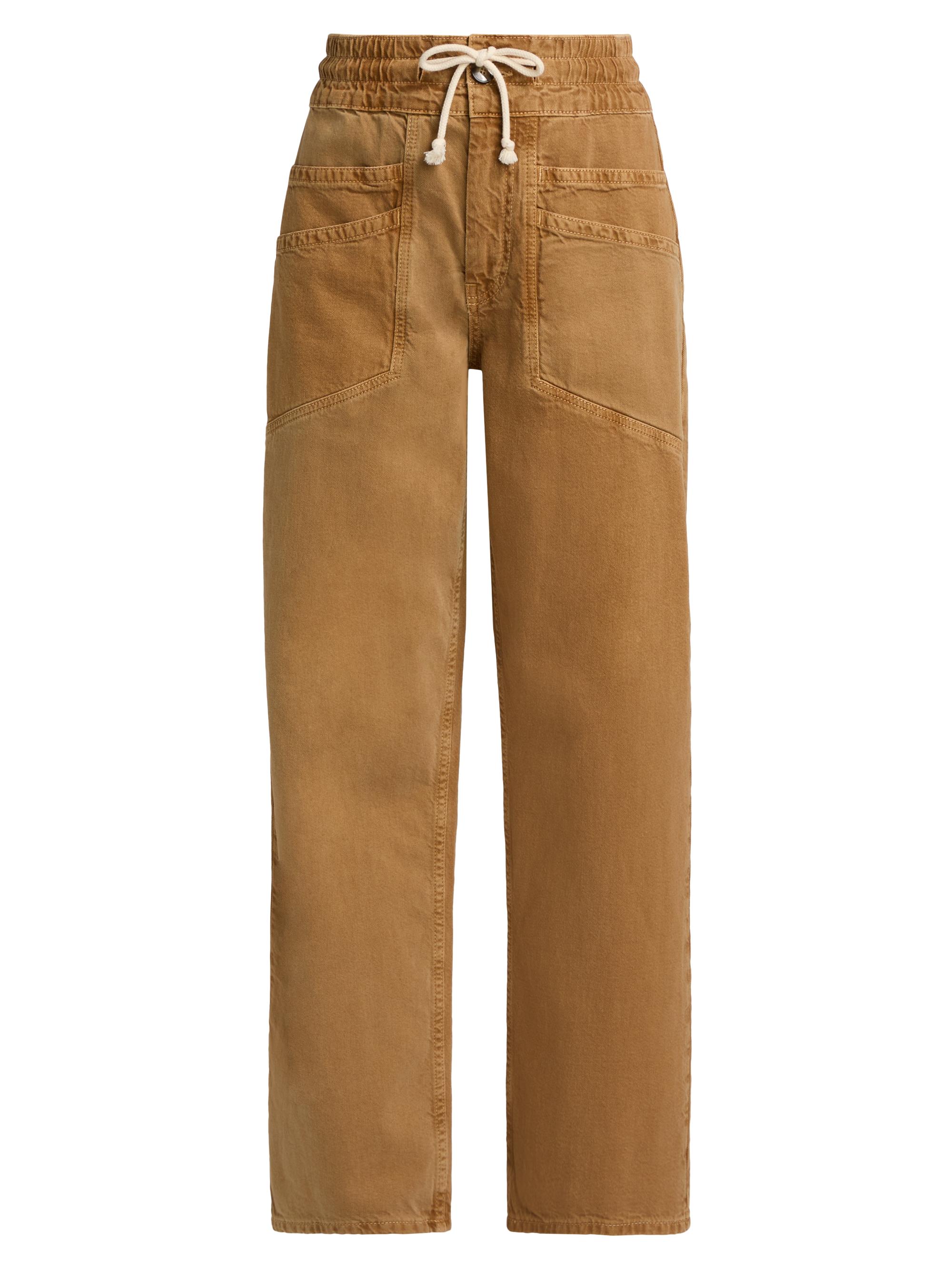 ba & sh Women's Fima Cotton-Linen Drawstring Pants - Camel