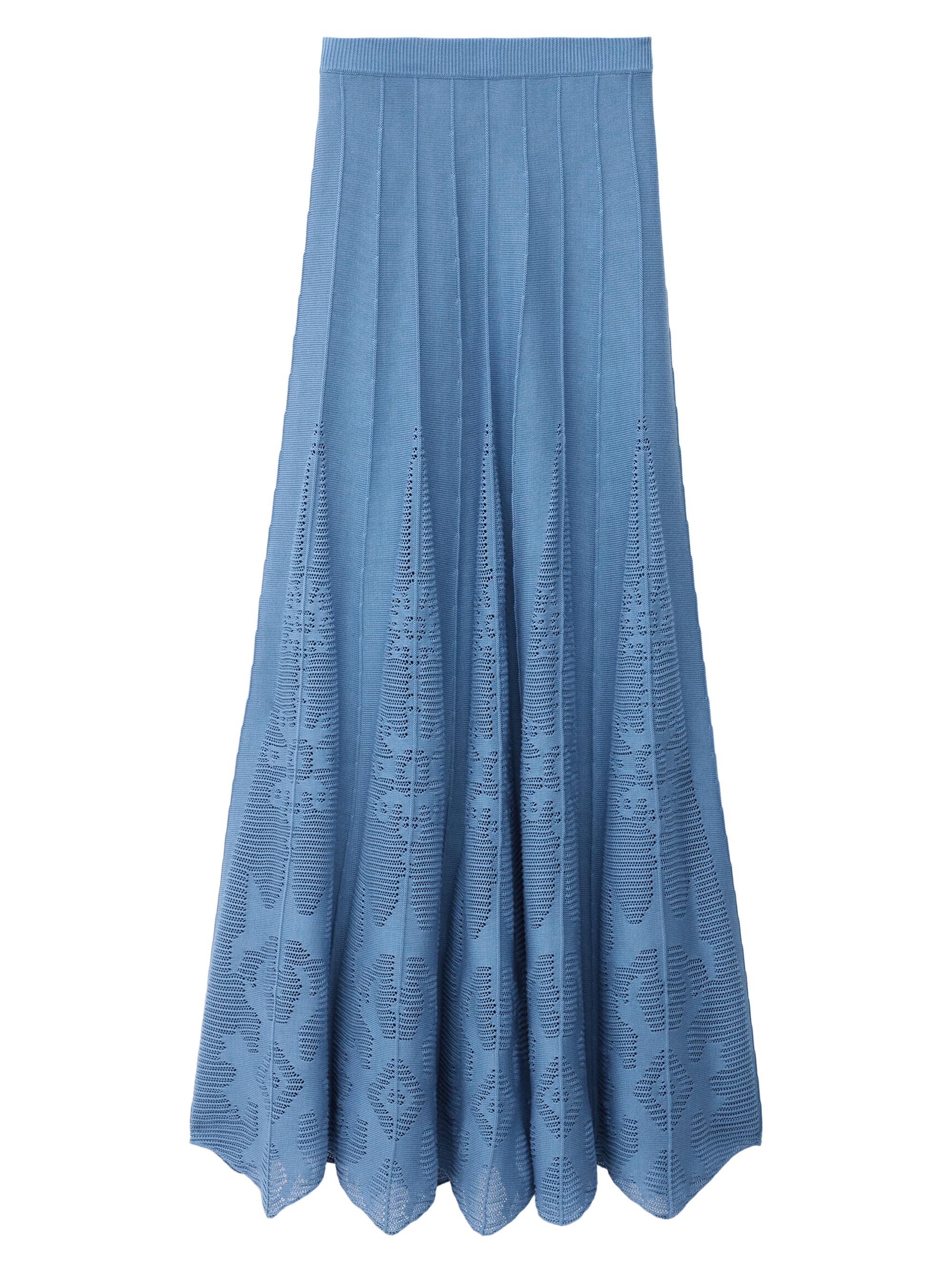 ba & sh Women's Serta Geometric Openwork A-Line Maxi-Skirt - Orage | Thumbnail 7