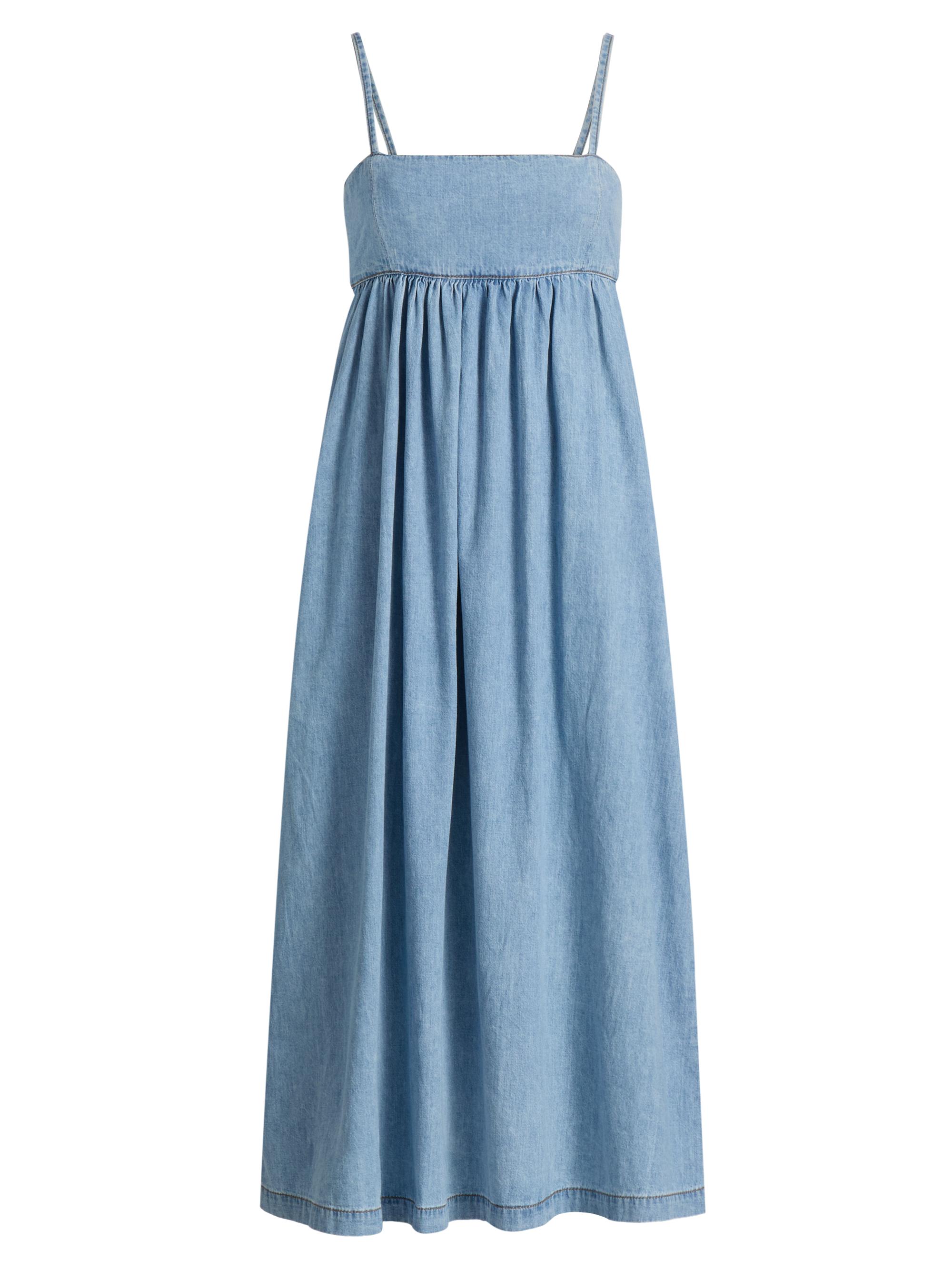 ba & sh Women's Luigia Chambray Midi-Dress - Light Used Blue