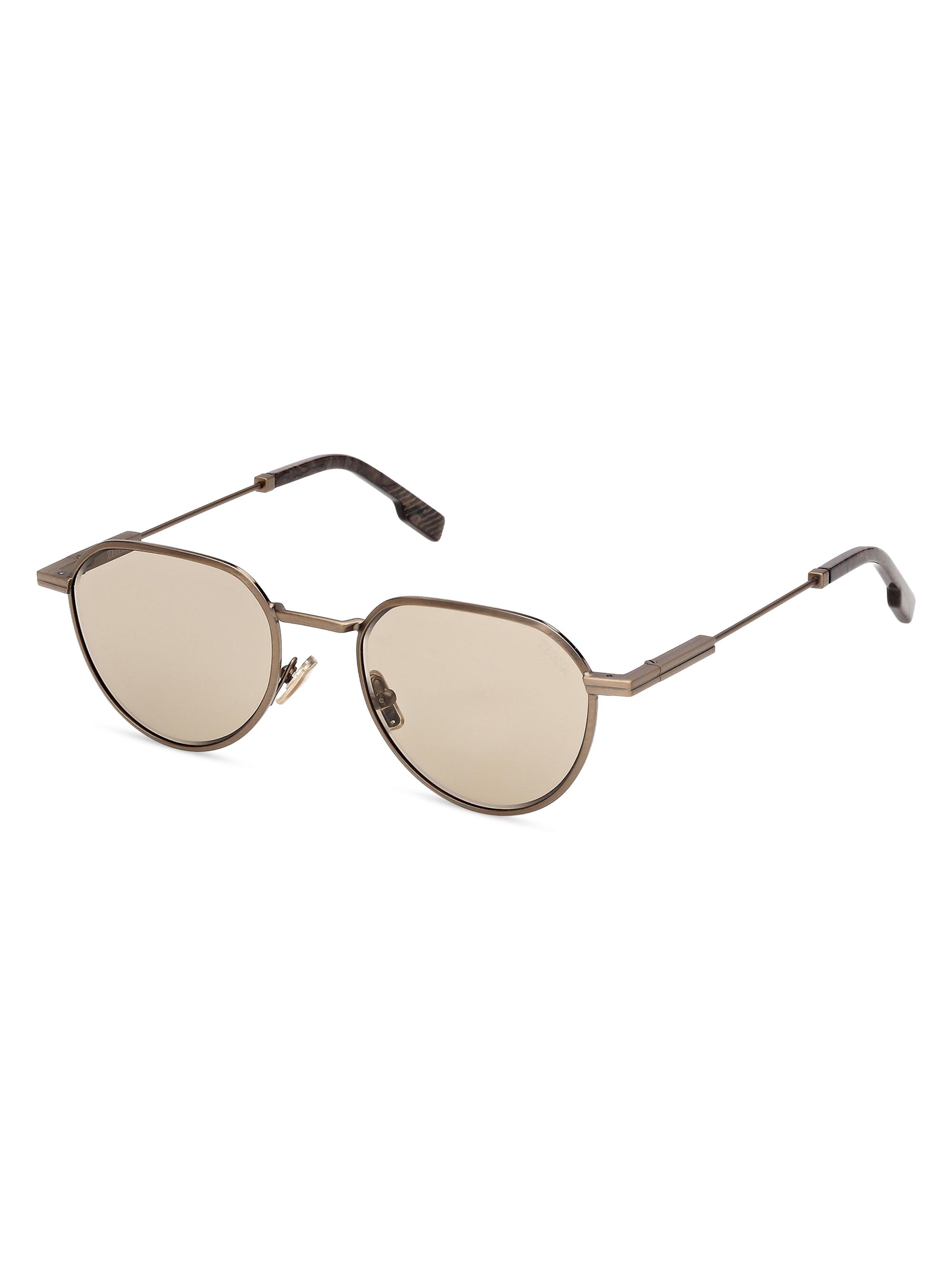 ZEGNA Men's 51MM Aviator Sunglasses - Gold Brown