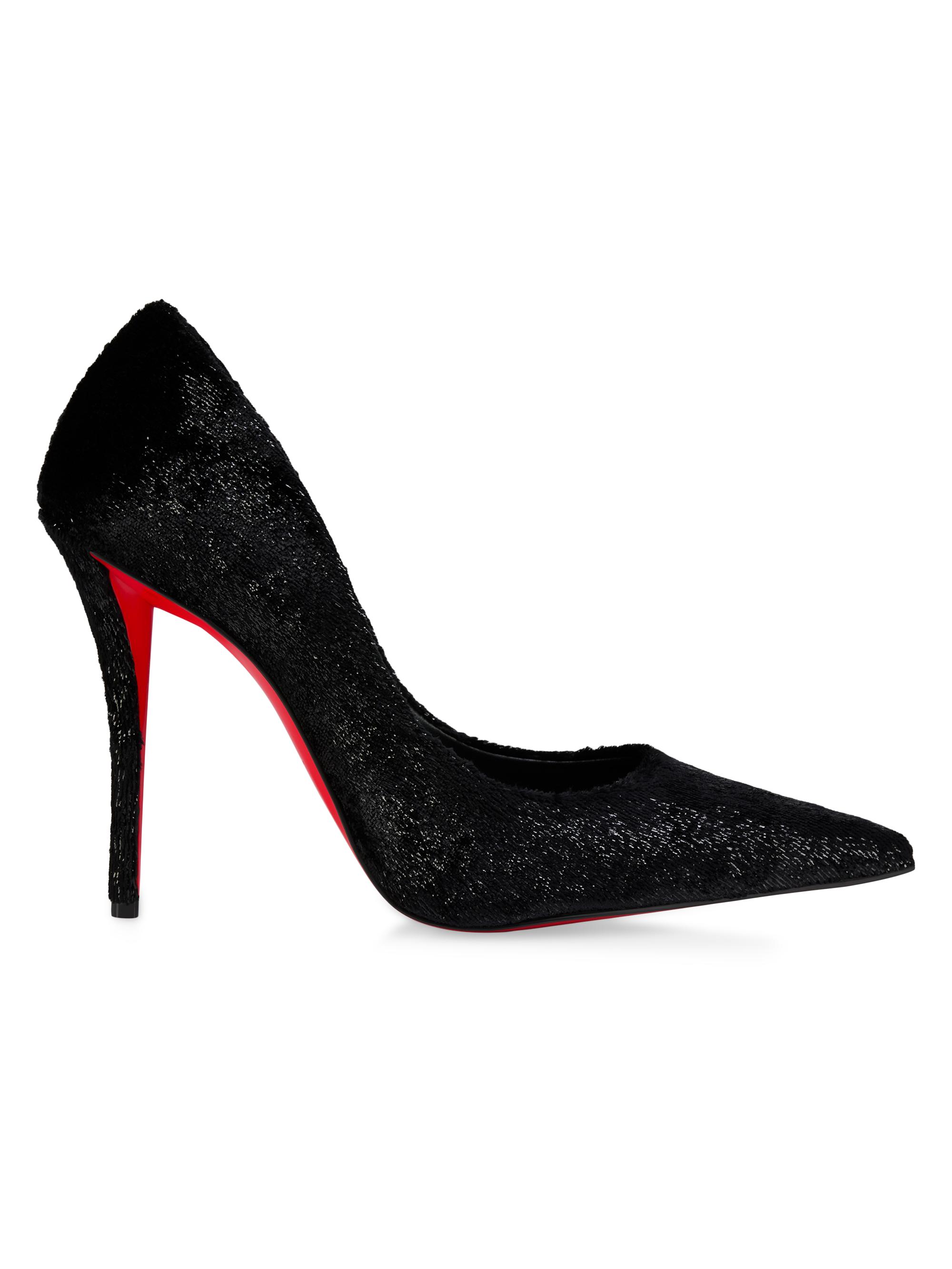Christian Louboutin Miss Z 100MM Velvet-Effect Pumps | Saks Fifth