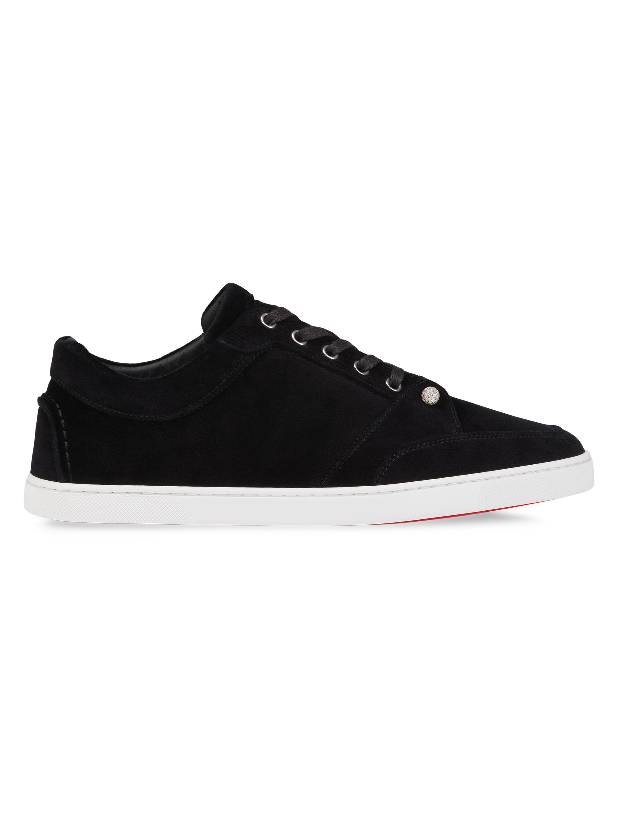 Christian Louboutin Men's Chambelisneak Pin Strass Sneakers - Black