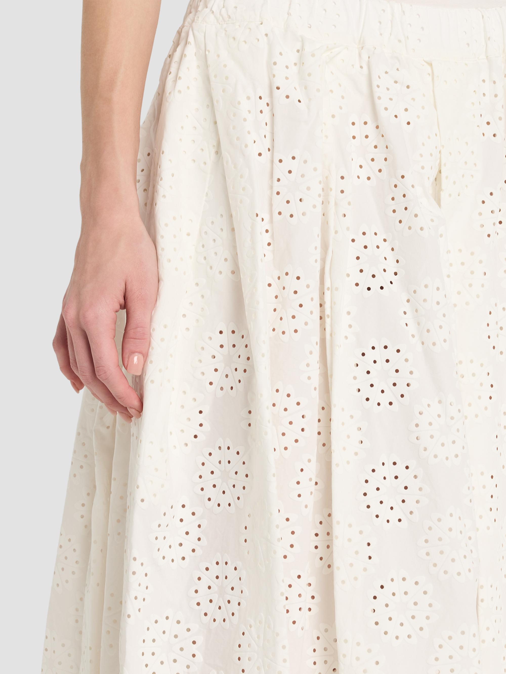Comme des Garçons Women's Pleated Cotton Wide-Leg Pants - Off White | Thumbnail 5