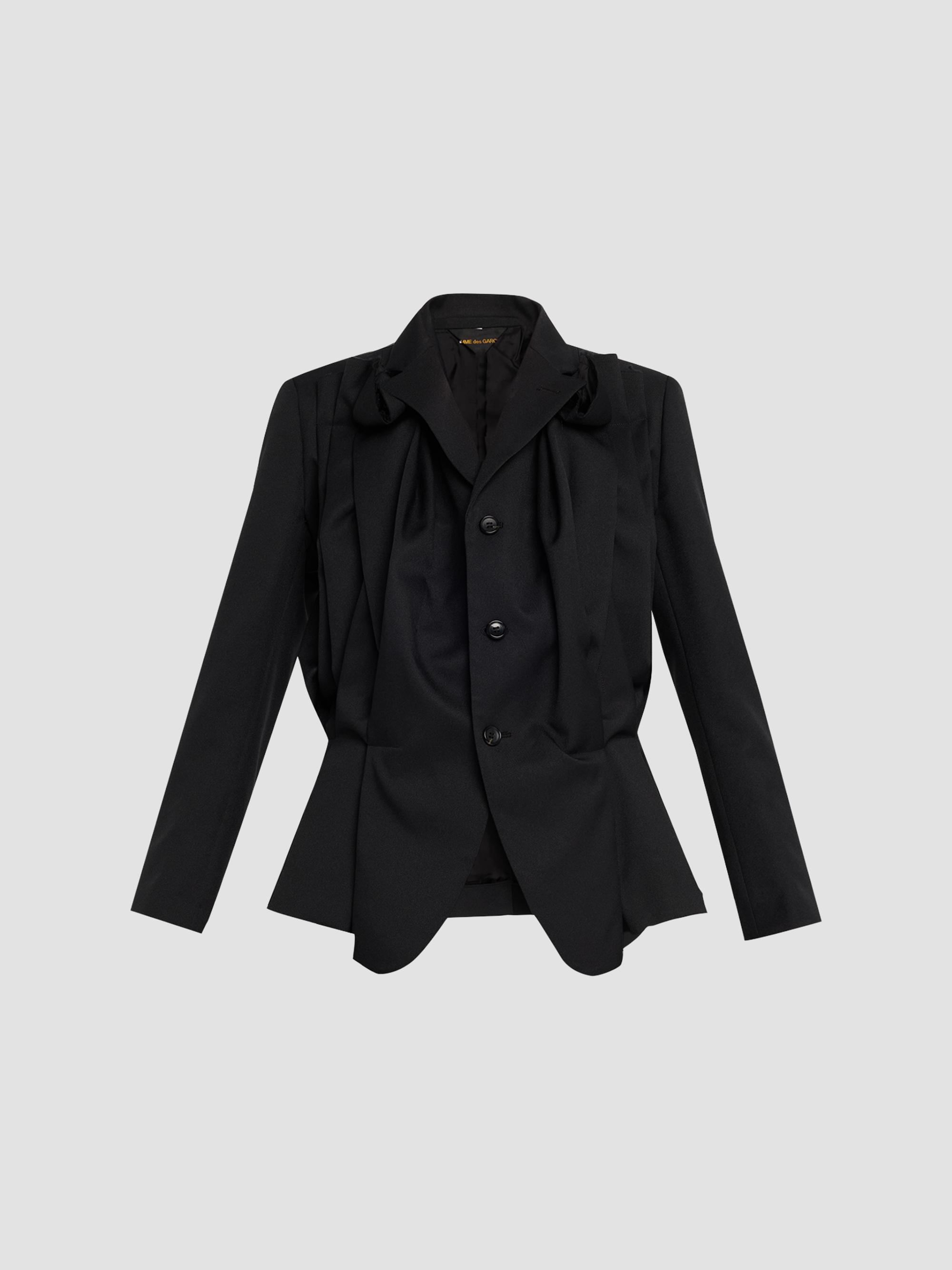 Comme des Garçons Women's Satin Three-Button Jacket - Black