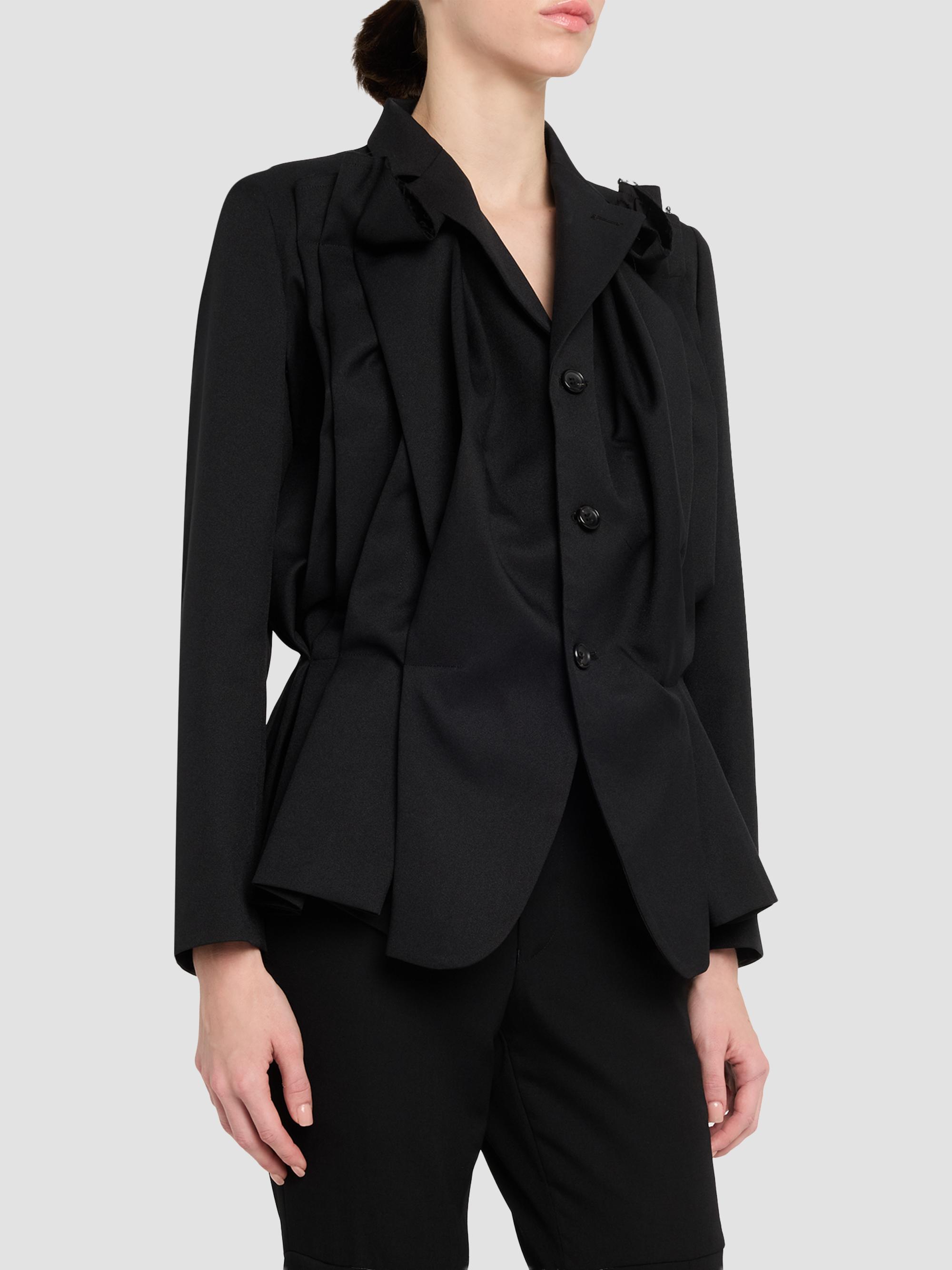 Comme des Garçons Women's Satin Three-Button Jacket - Black | Thumbnail 4