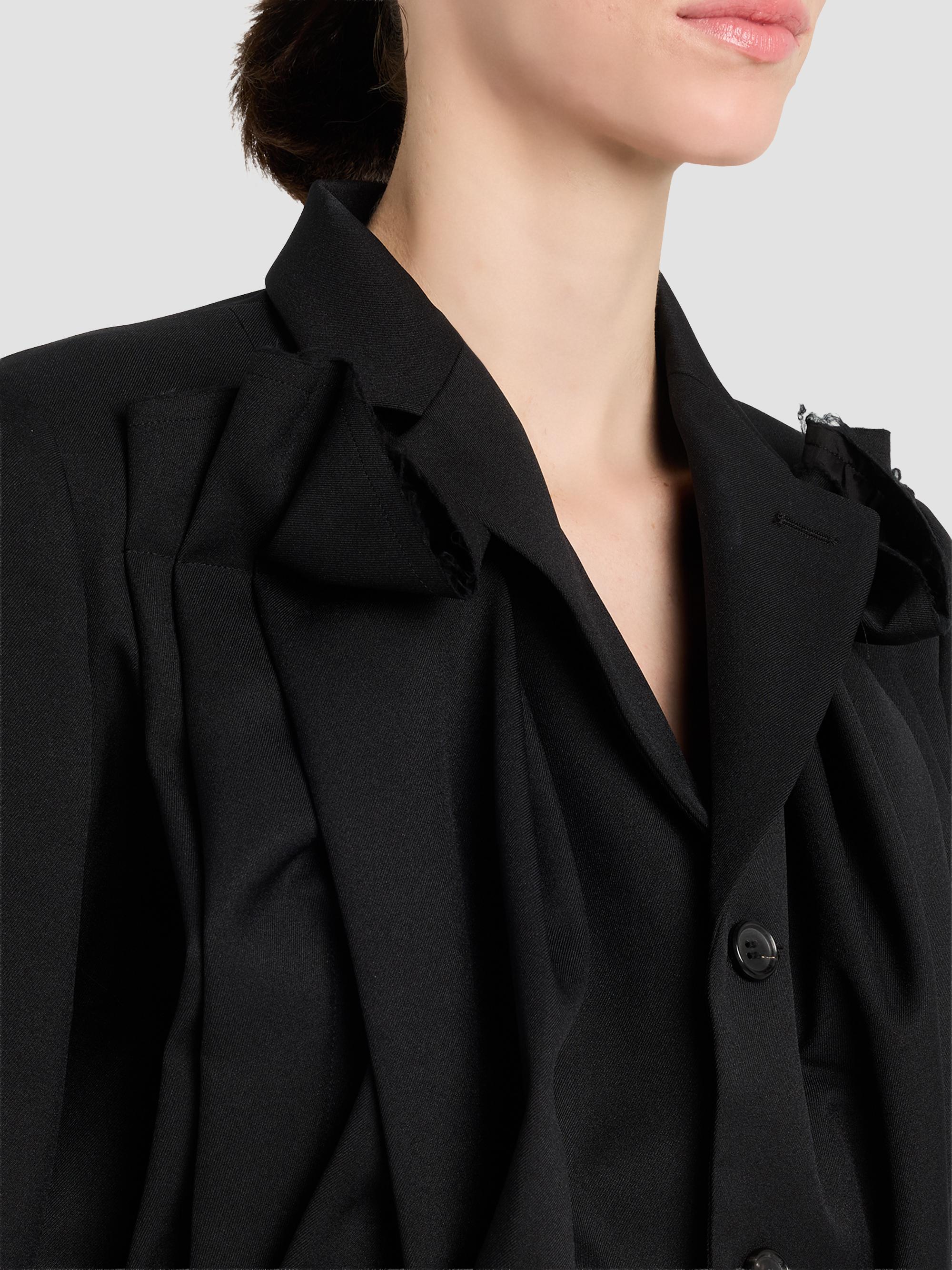 Comme des Garçons Women's Satin Three-Button Jacket - Black | Thumbnail 5