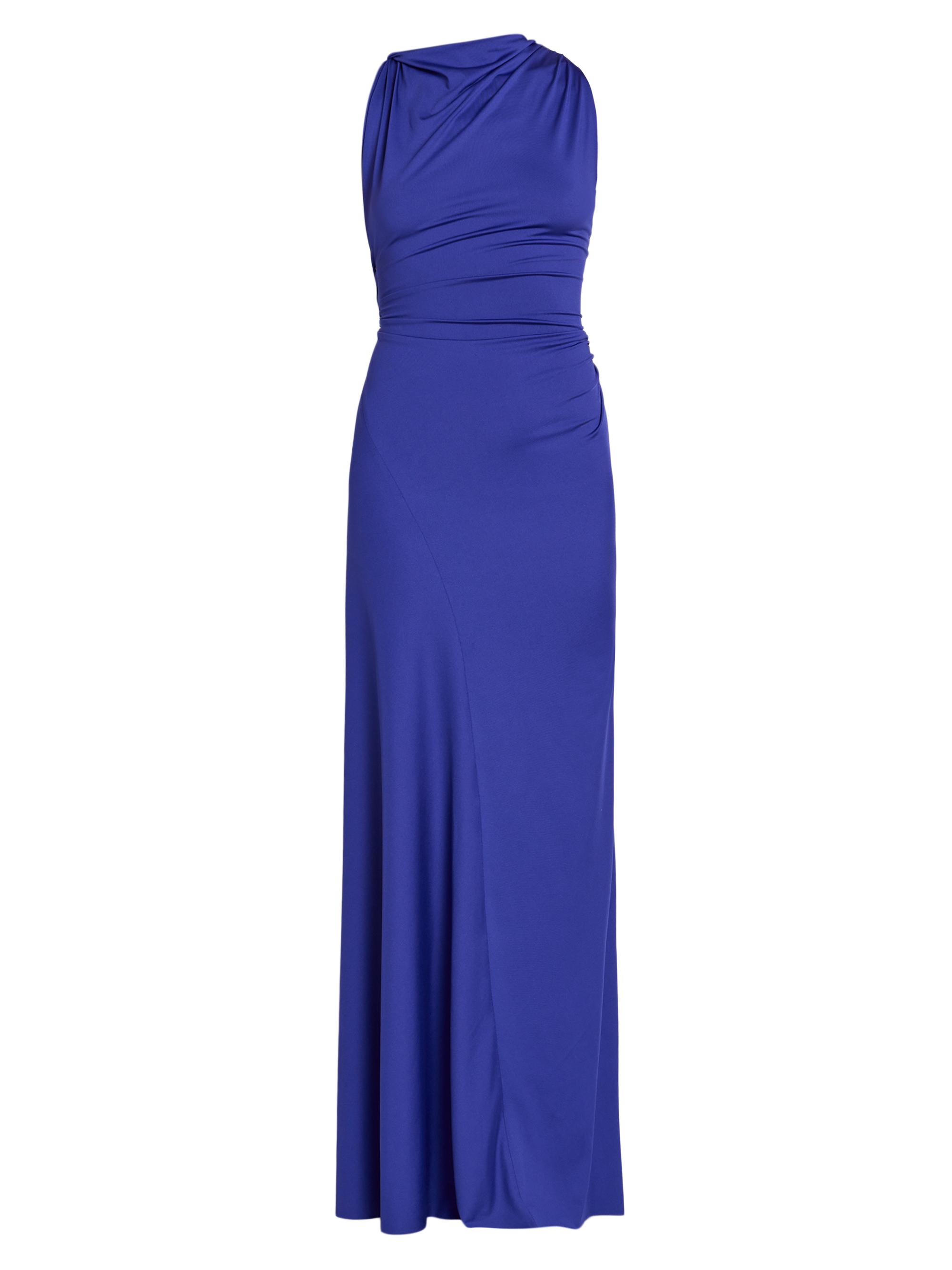 Victoria Beckham Women's Draped Jersey Sleeveless Gown - Bright Indigo