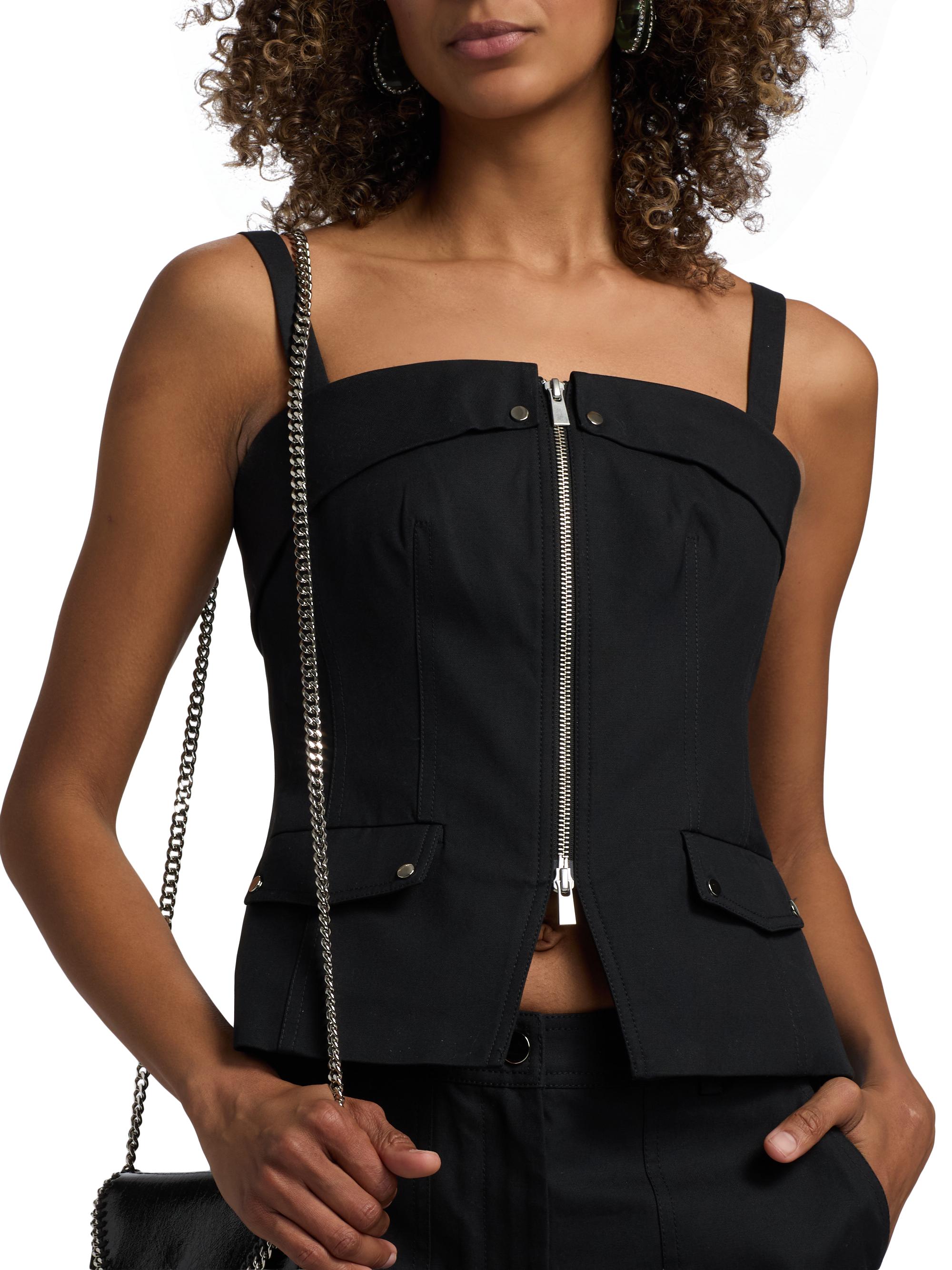 Toccin Jayden Zip-Front Moto Top | Saks Fifth Avenue