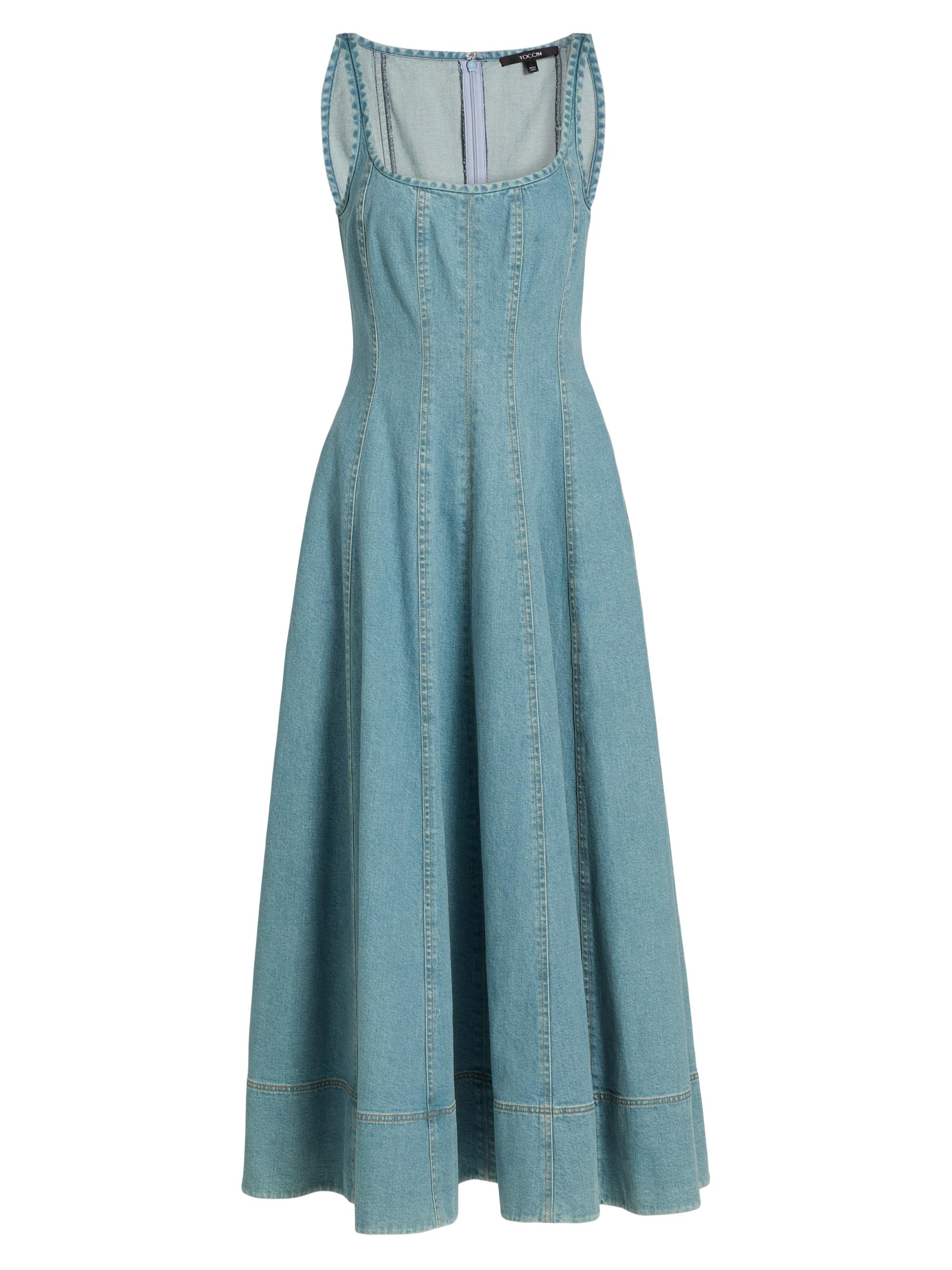 Polo Ralph Lauren Denim Halter Midi-Dress | Saks Fifth Avenue