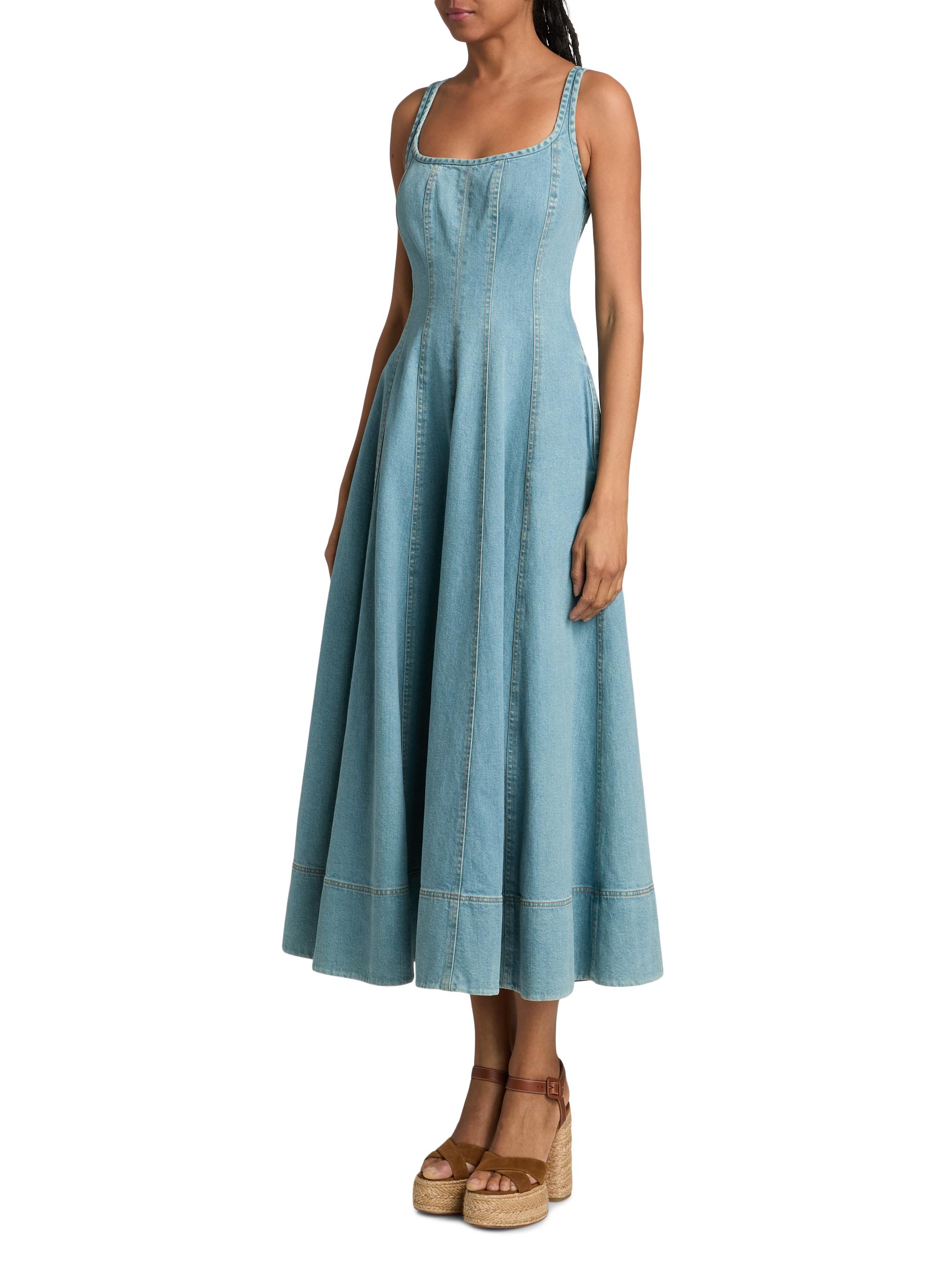 toccin denim dress Short Sleeve Button Front Denim Dress