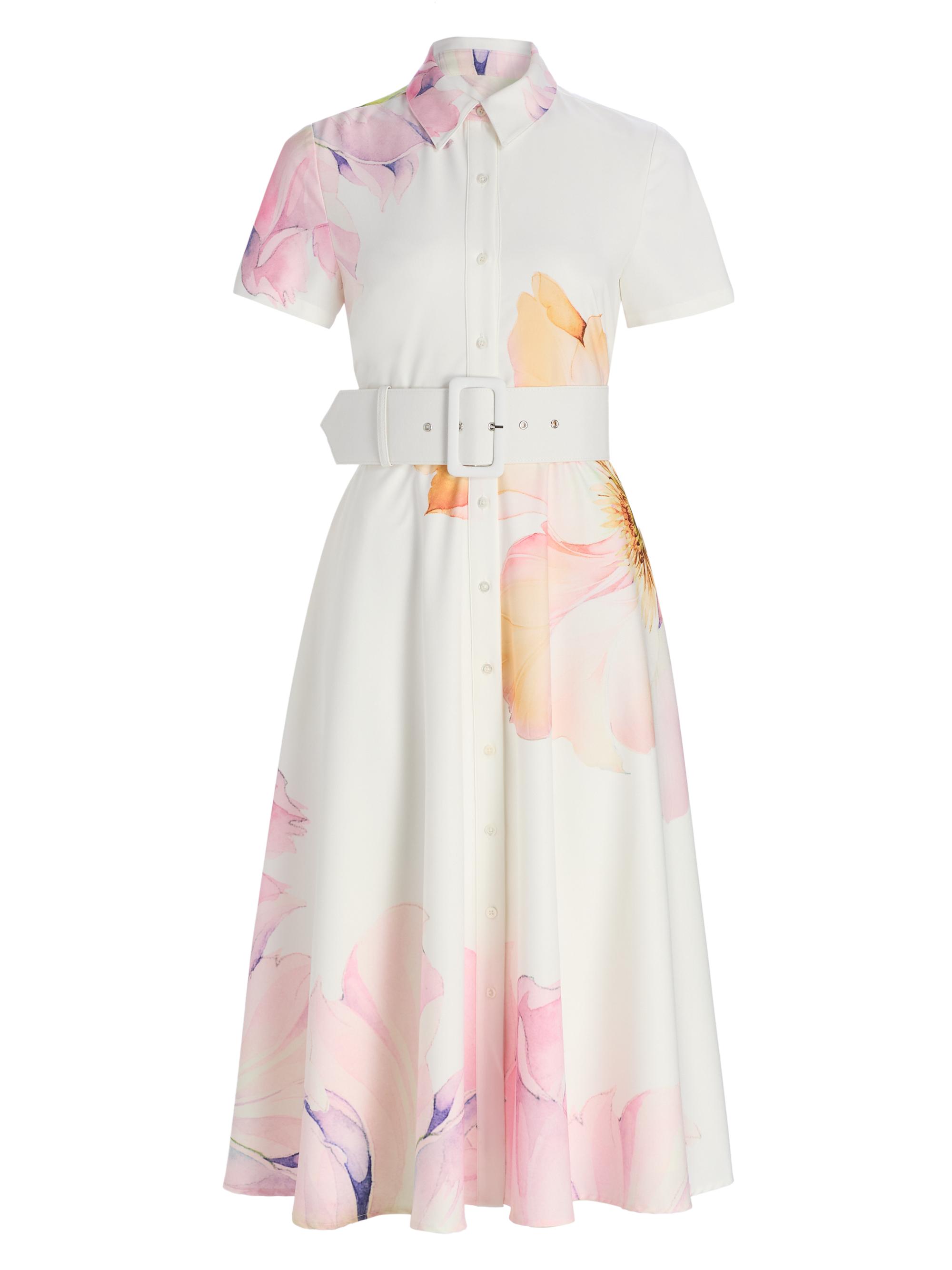 chinese dress ladies Zimmermann Halliday Swing Mini Dress, Yellow/Lilac Floral, Size 2 main image 1