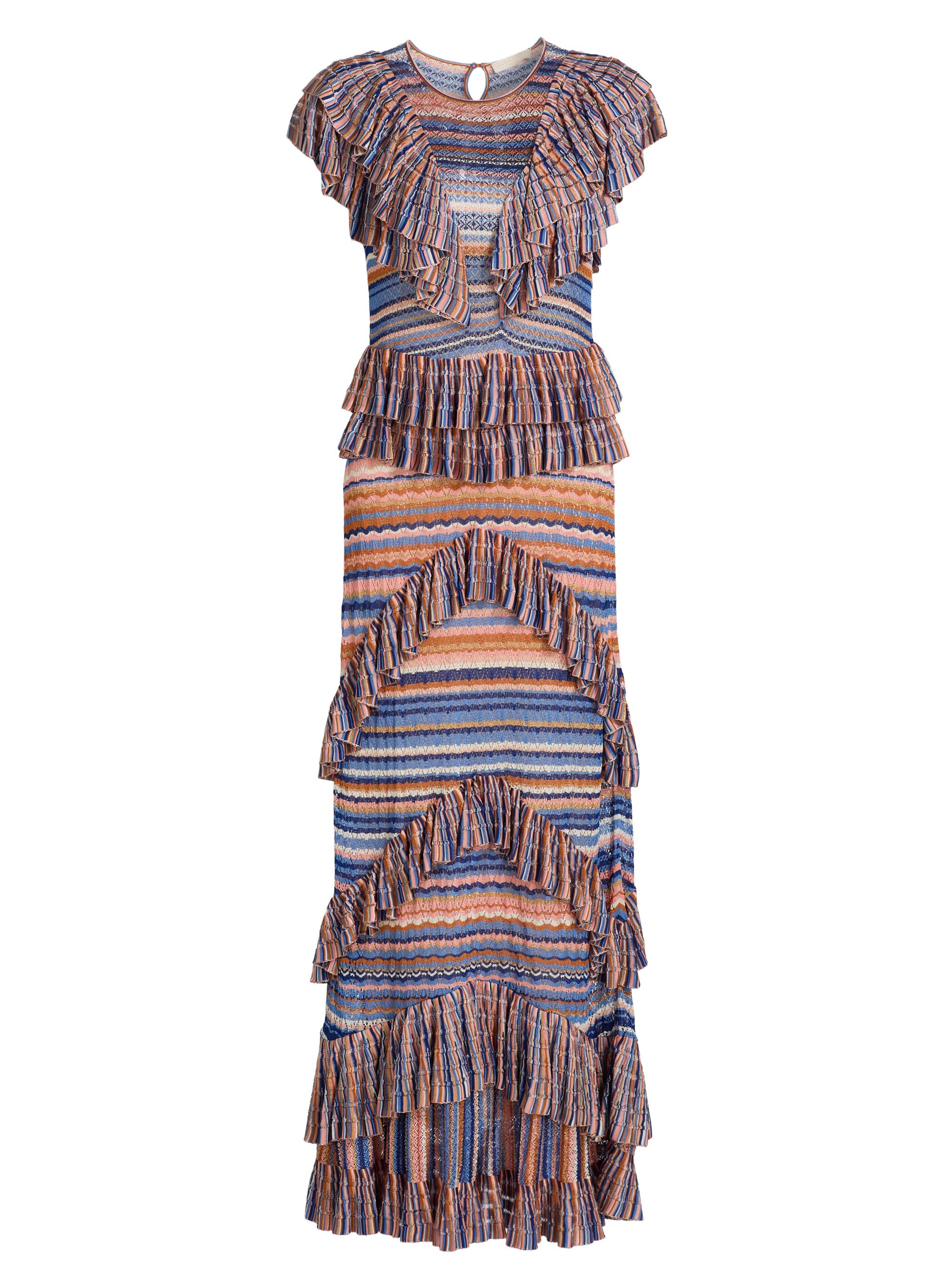 Ulla Johnson Women's Raina Printed Ruffle-Tiered Maxi Dress - Sunset