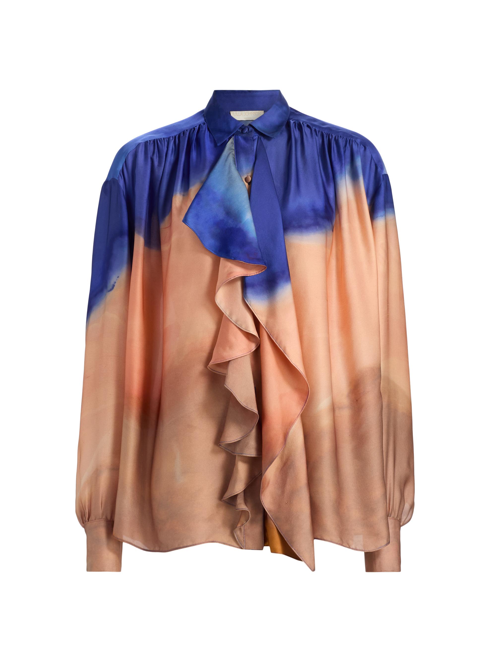 Ulla Johnson Women's Gesture Printed Silk Blouse - Moontide