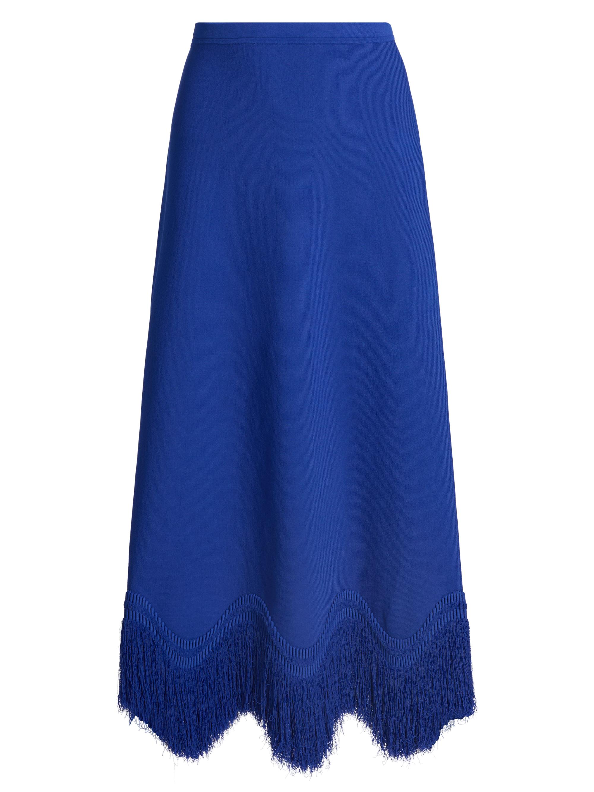 Ulla Johnson Women's Paulina Fringed-Hem Maxi Skirt - Cobalt