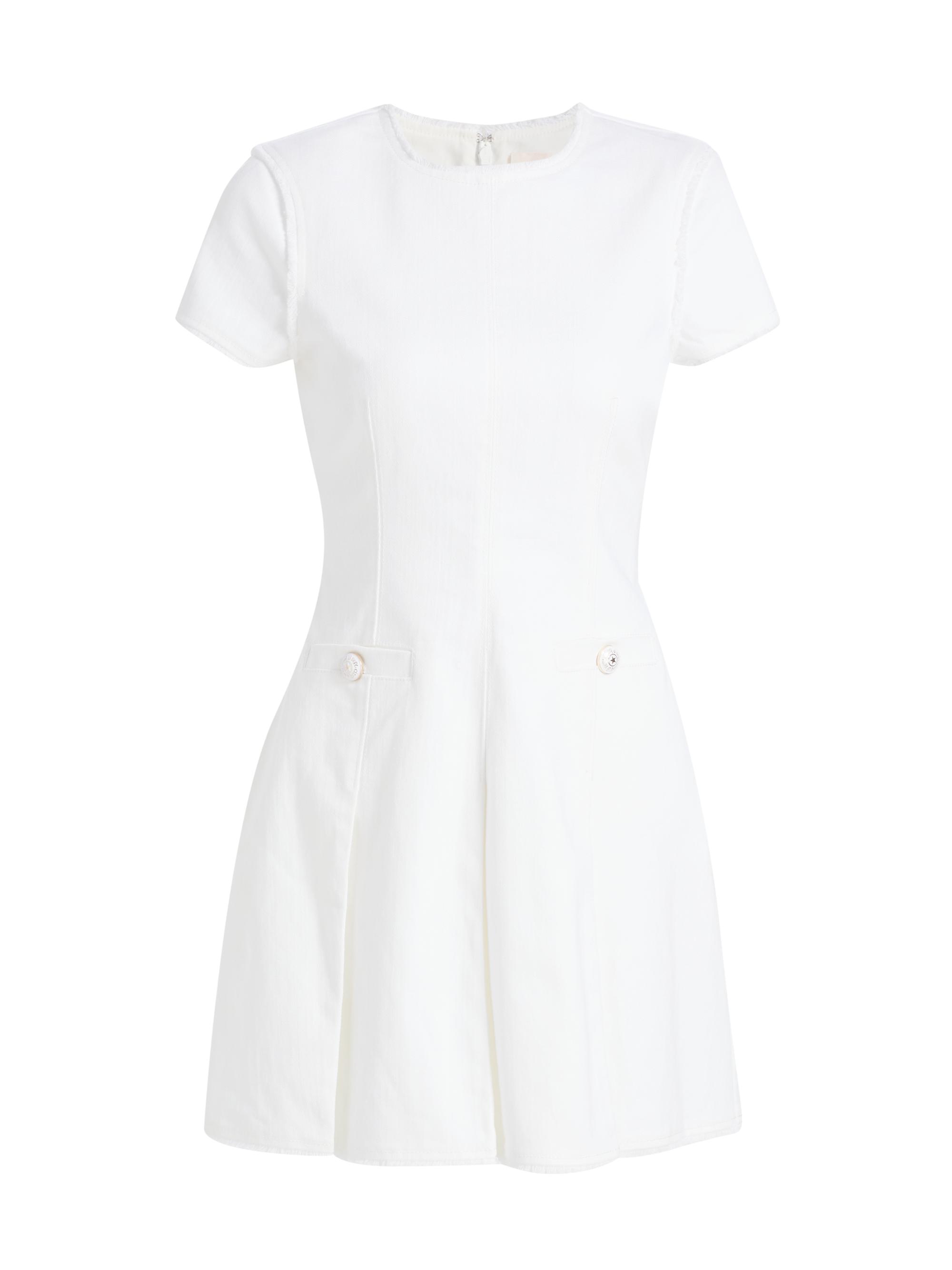 Cinq à Sept Women's Nova Short-Sleeve Denim Minidress - White