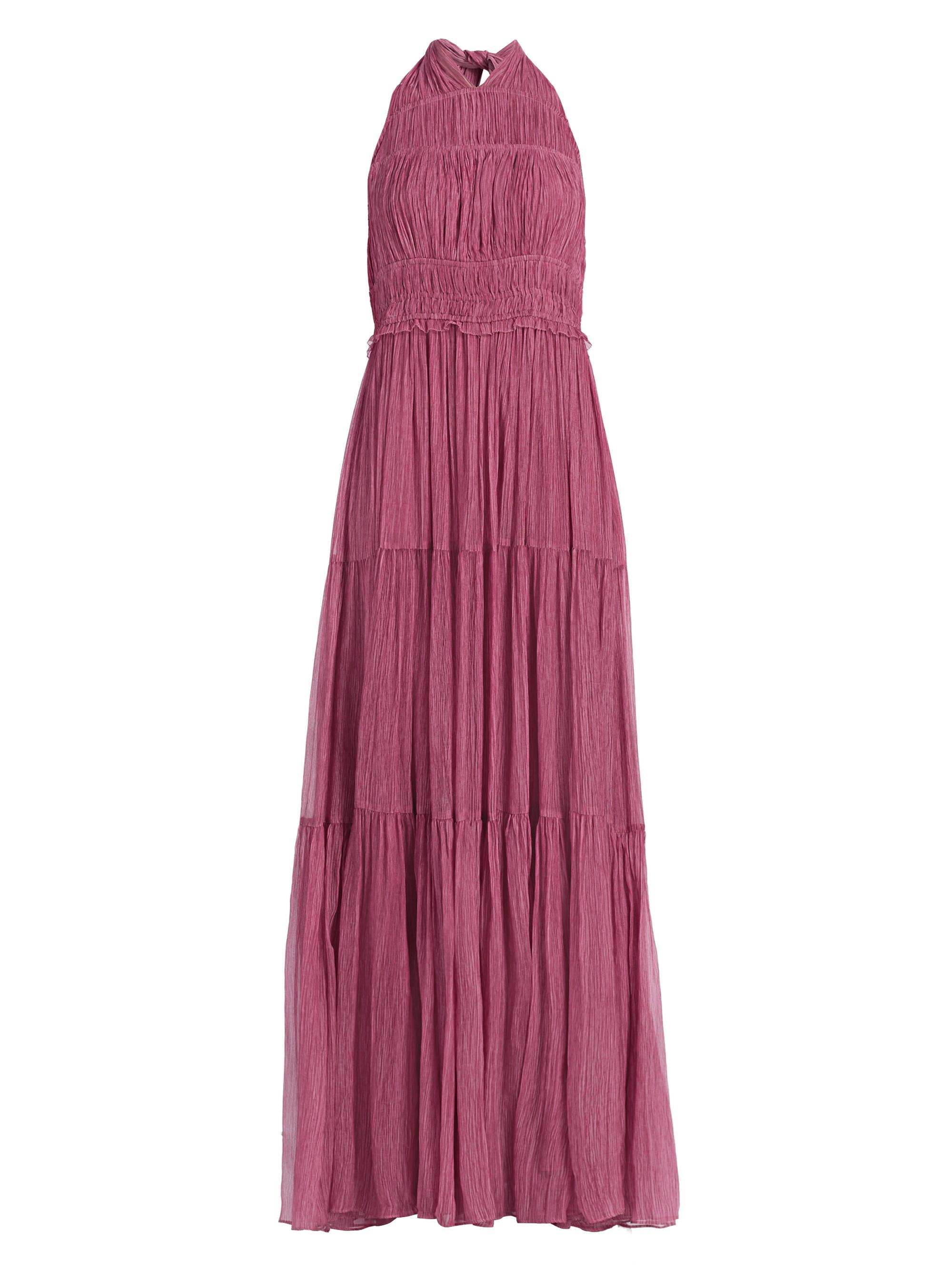 Ulla Johnson Women's Freesia Shirred Silk Chiffon Sleeveless Gown - Amaranthus