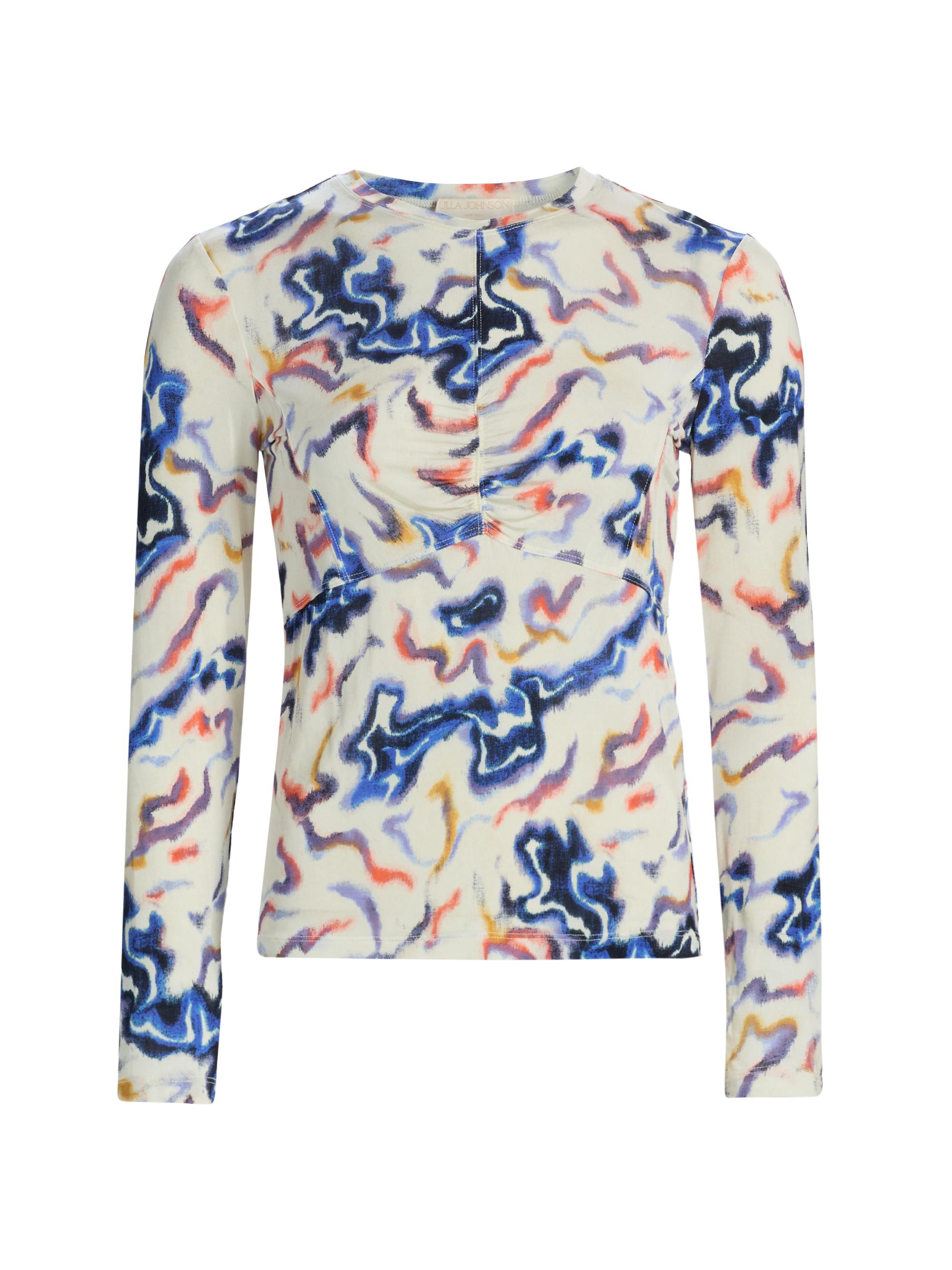 Ulla Johnson Women's Neri Printed Ruched Top - Prism