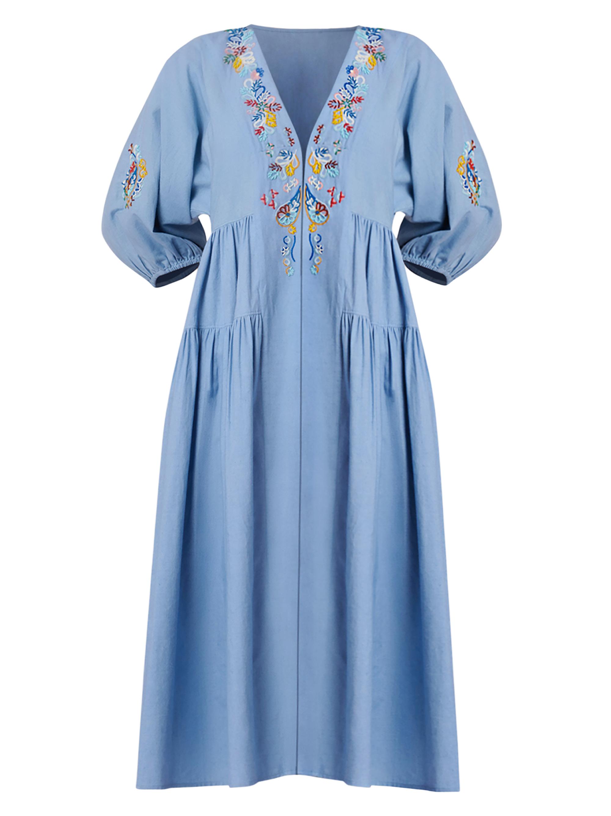 Mestiza New York Elliana Cotton Barong-Style Midi-Dress | Saks Fifth Avenue